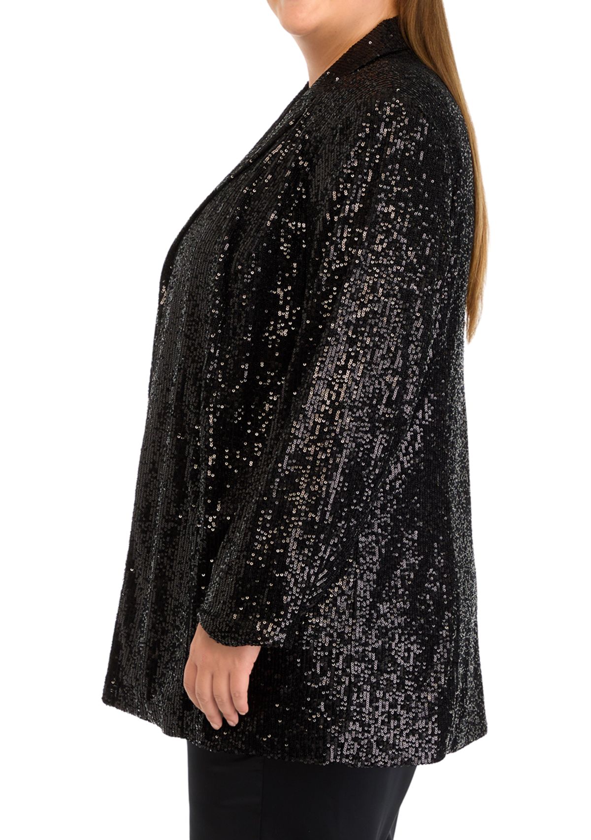 Plus Size Drape Front Cardigan 