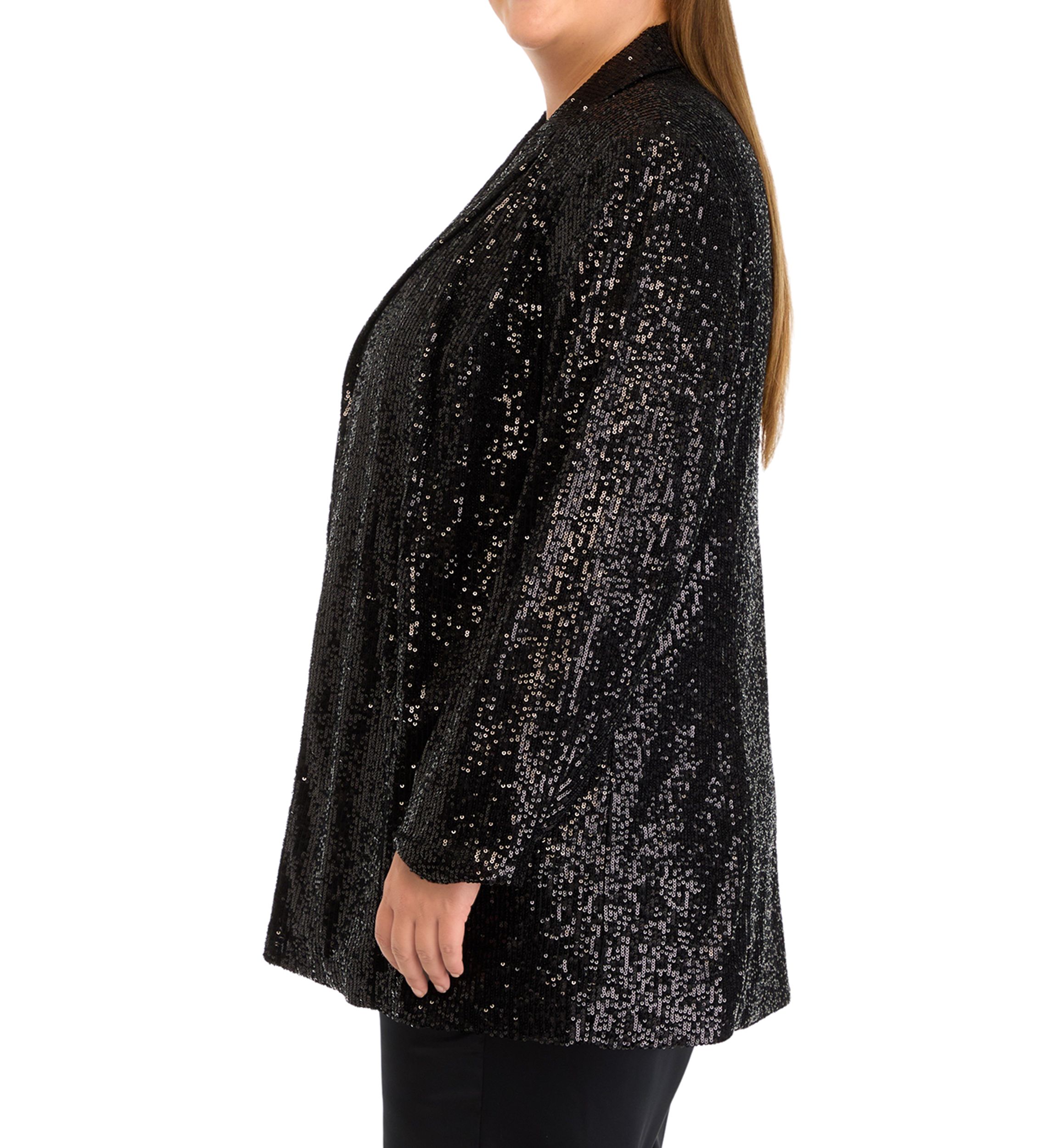 Plus Size Drape Front Cardigan 