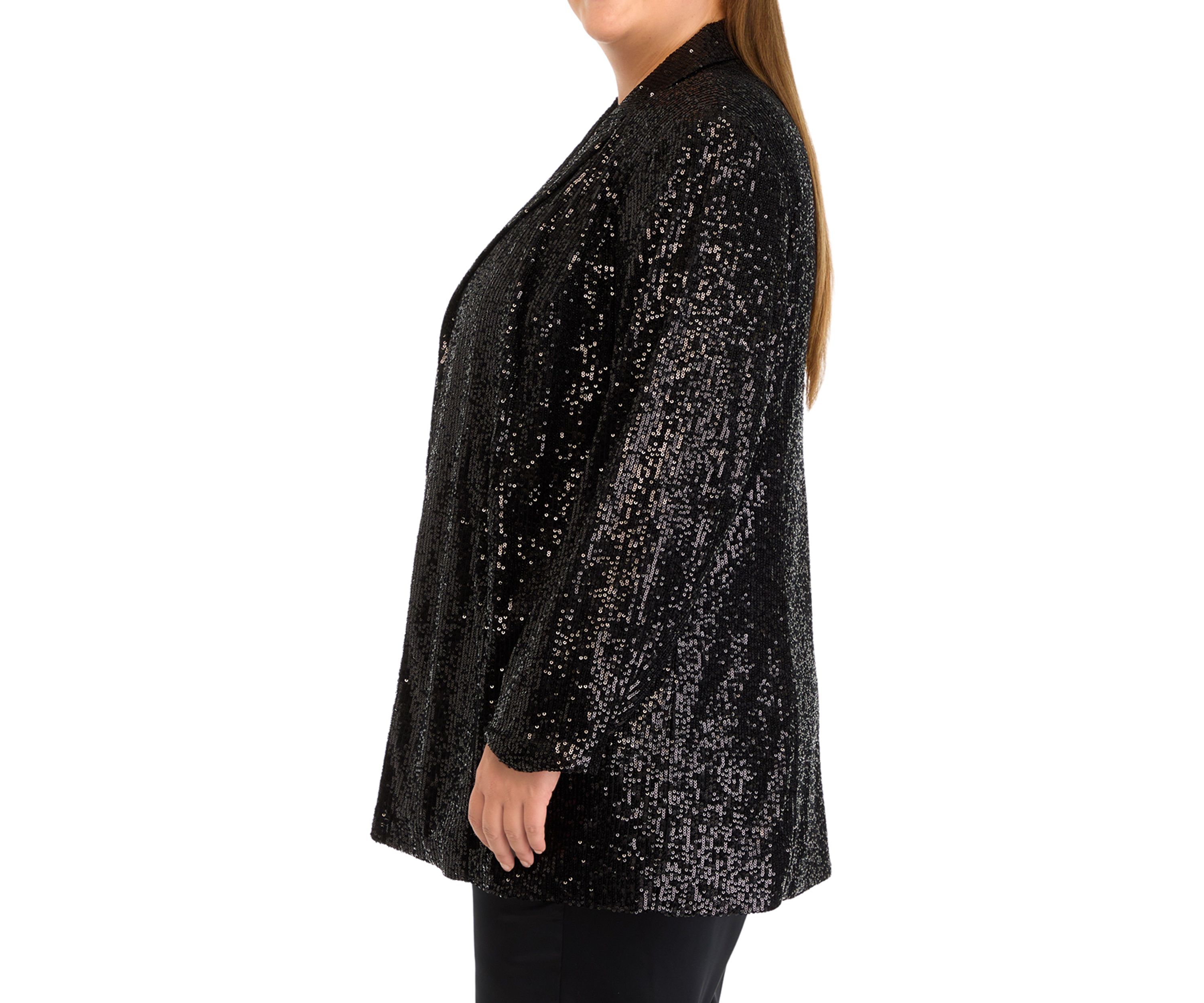 Plus Size Drape Front Cardigan 