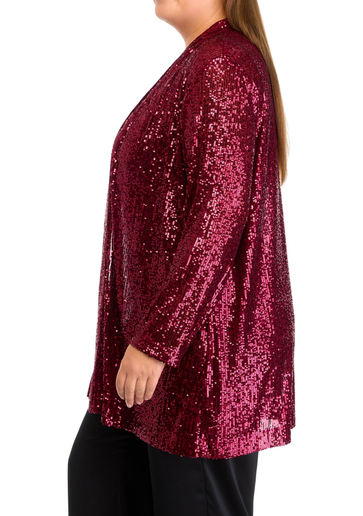 Plus Size Drape Front Cardigan 