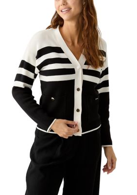 Anne Klein Women's Petite Stripe Cardigan, PS