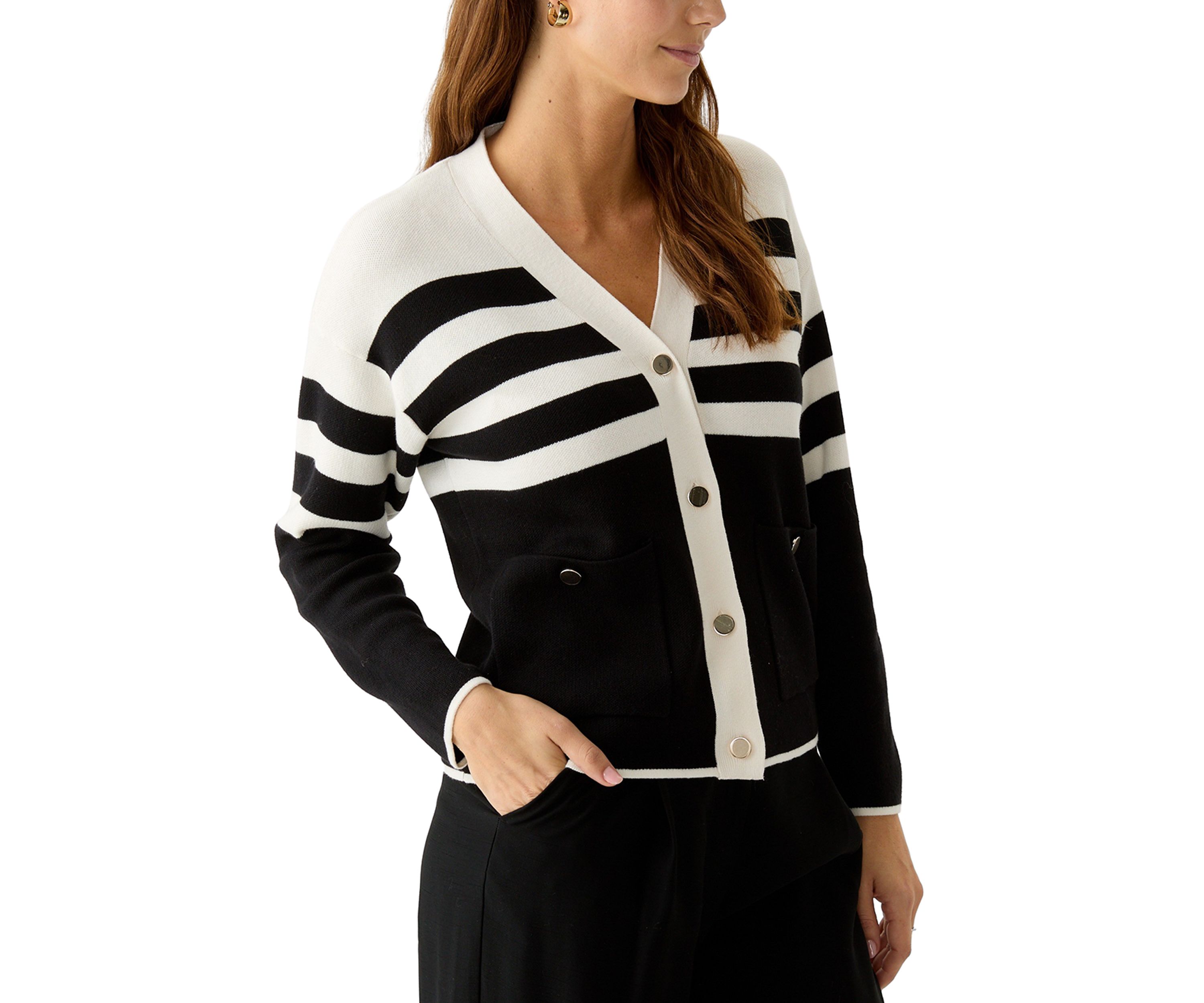 Petite Stripe Cardigan