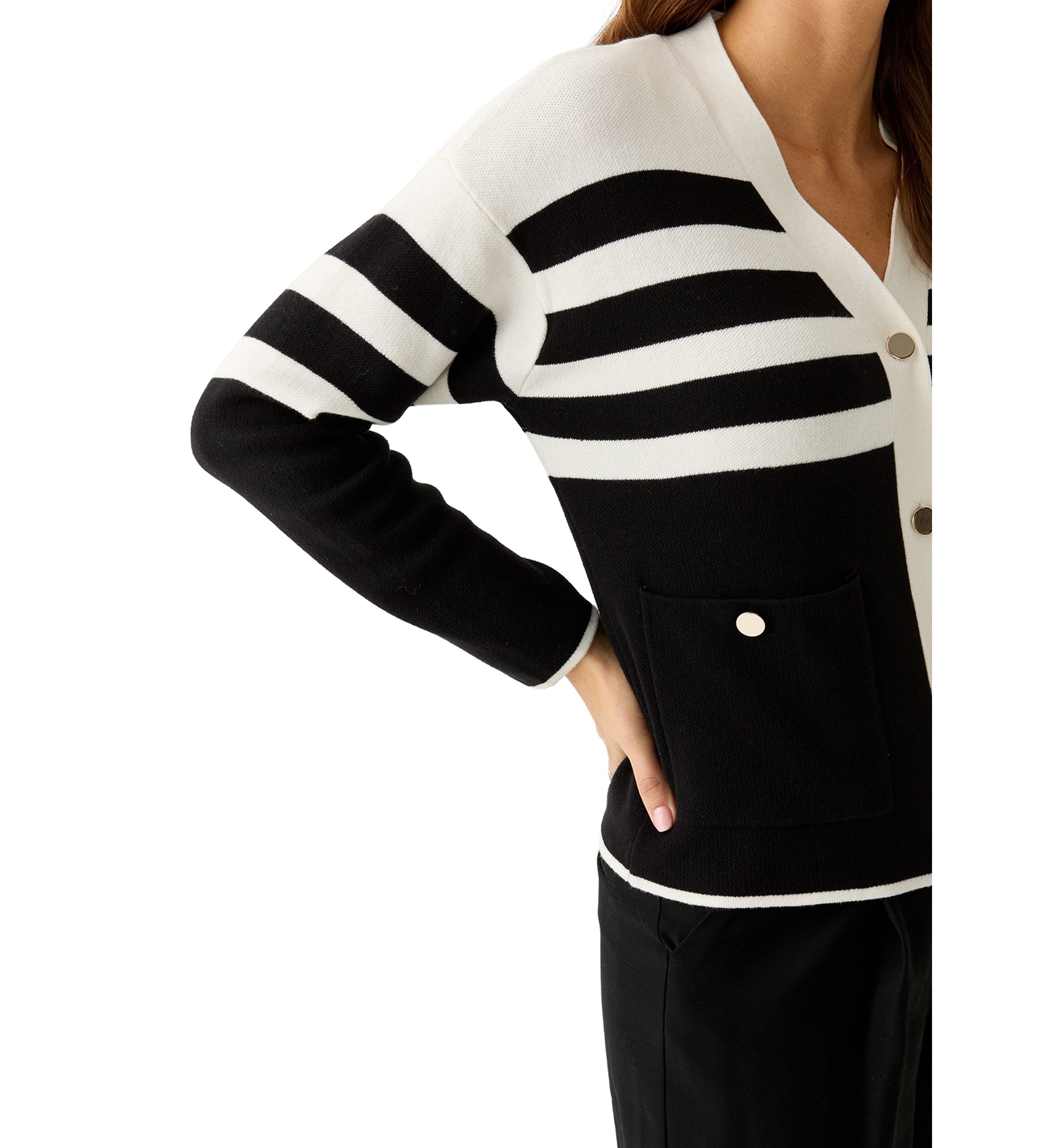 Petite Stripe Cardigan