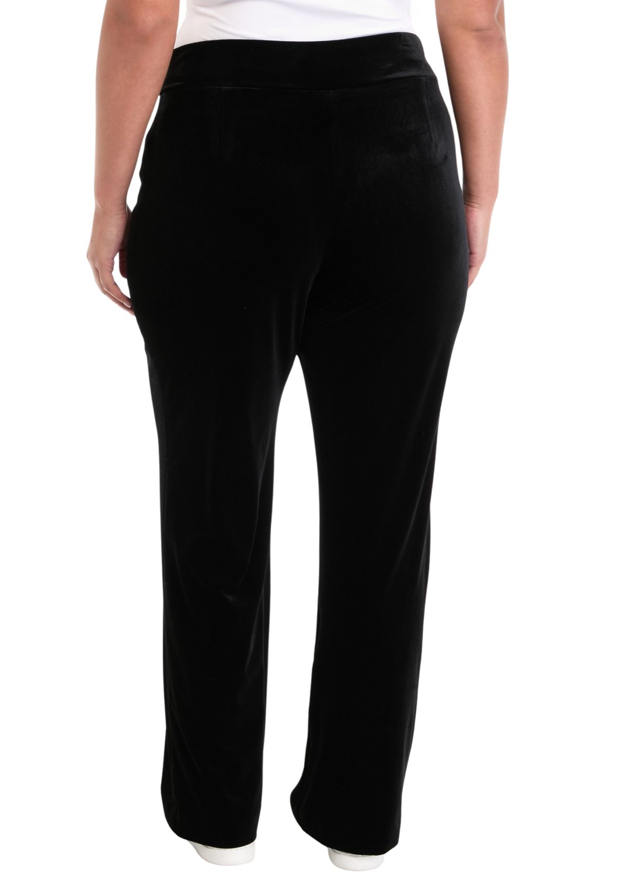 Plus Size Wide Leg Velour Pants 