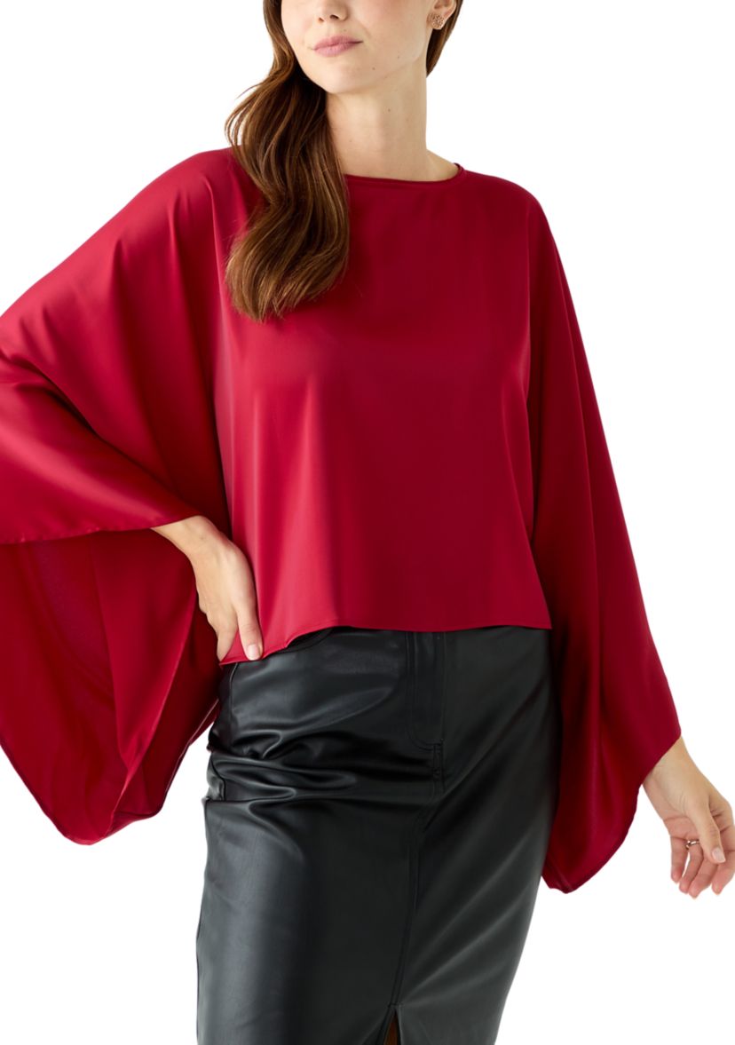 Womens Long Dolman Cape Sleeve Blouse