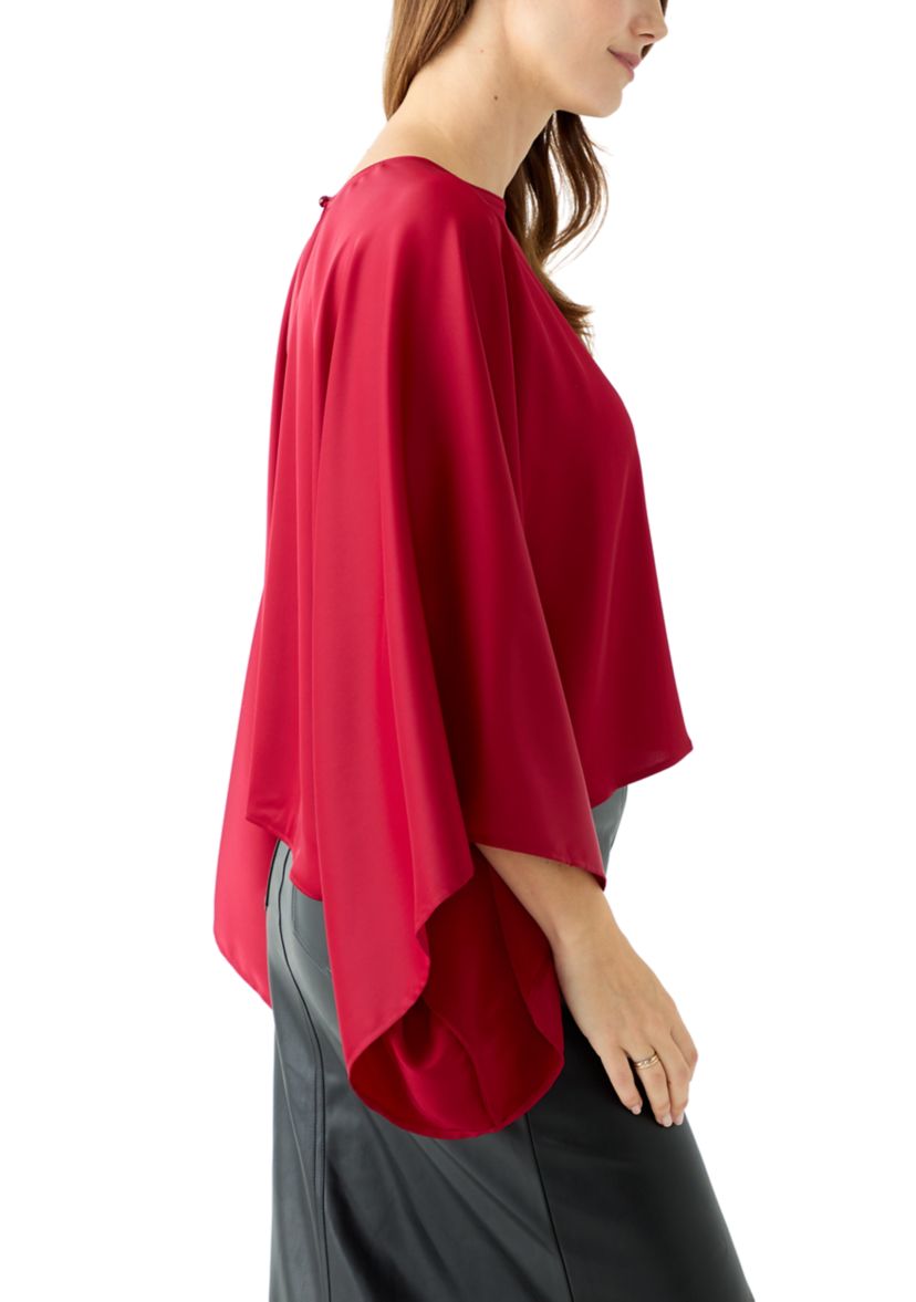 Womens Long Dolman Cape Sleeve Blouse