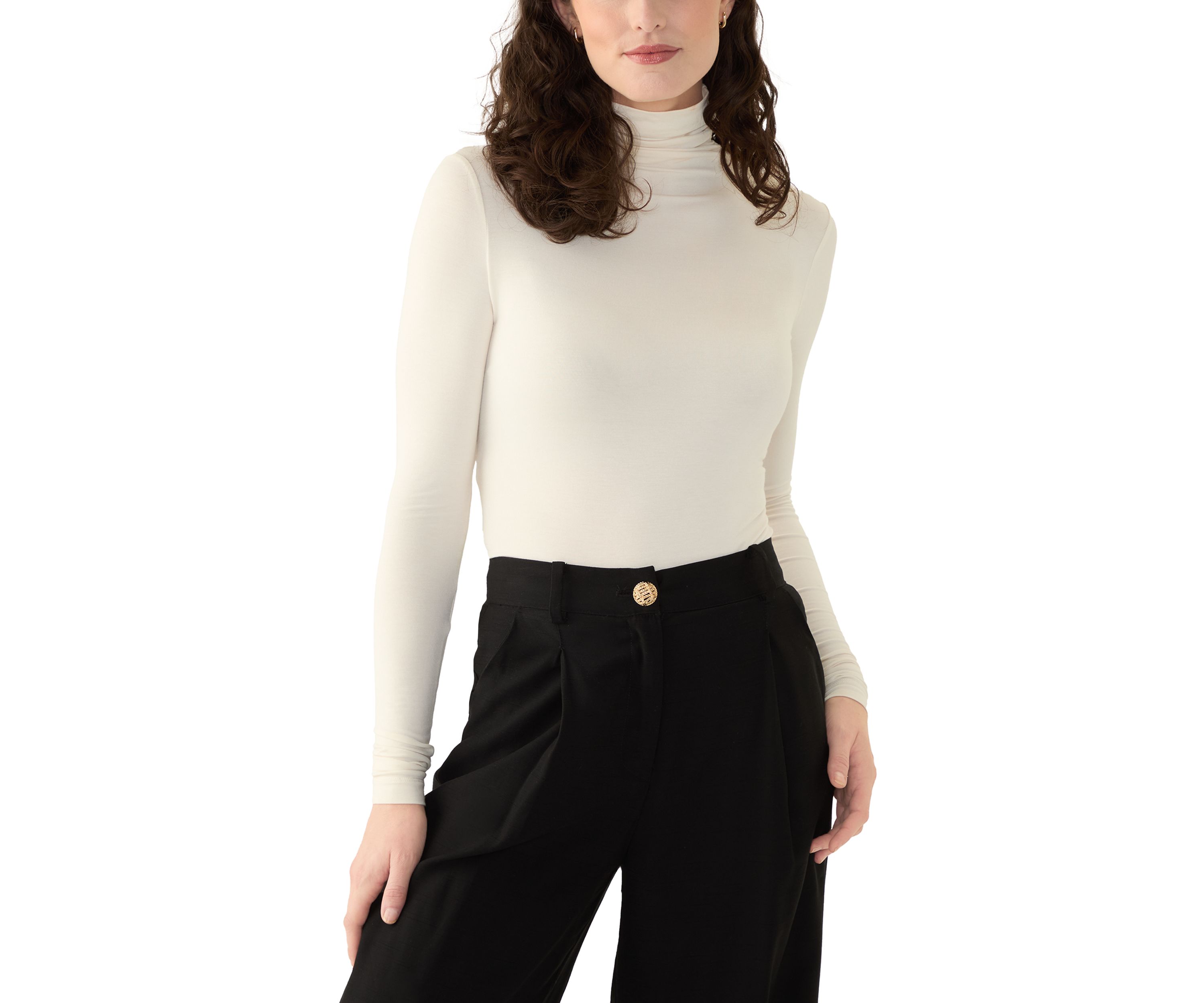 Womens Long Sleeve Seamless Turtleneck Sweater 