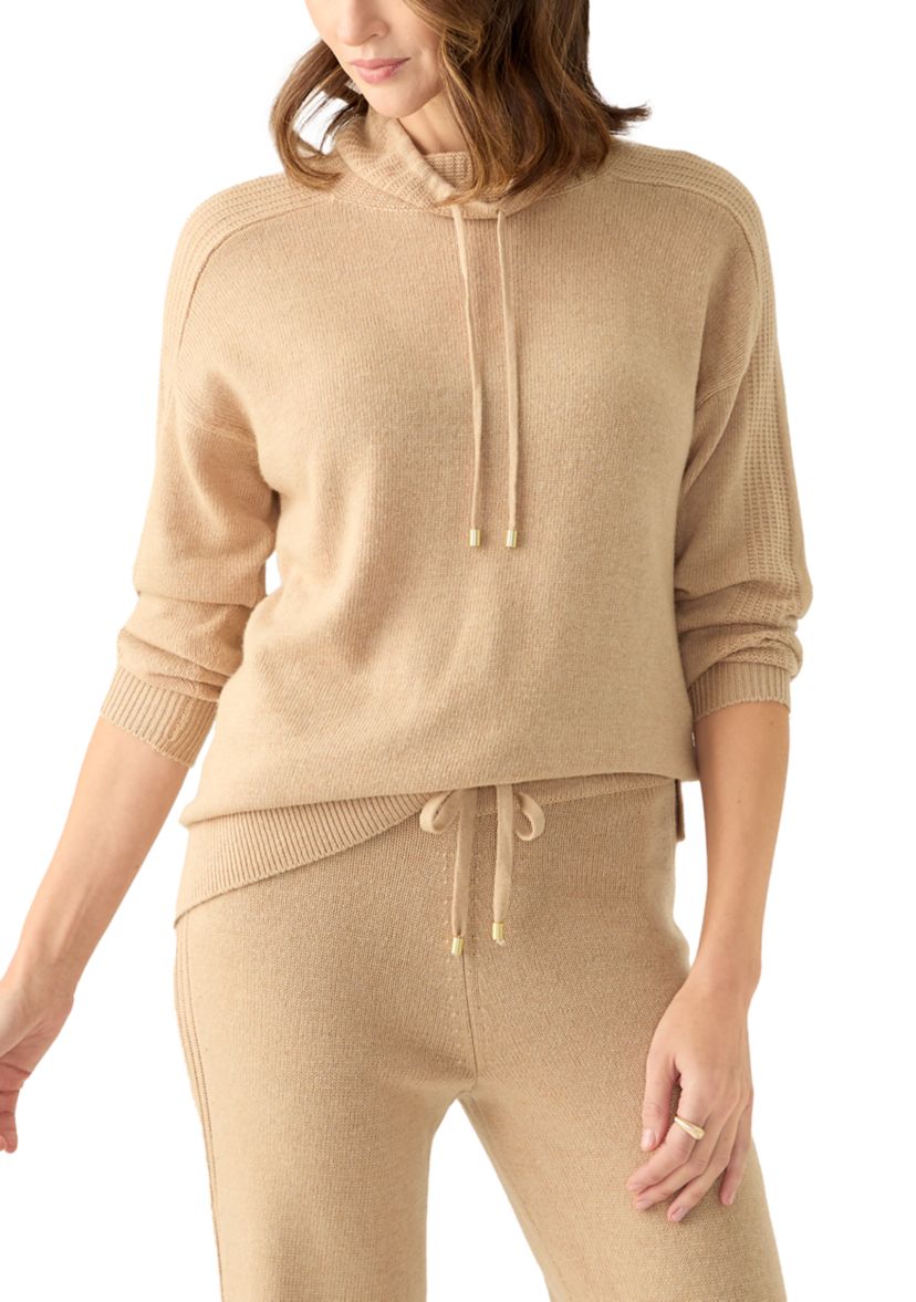 Womens Long Sleeve Mock Neck Sweatshirt 