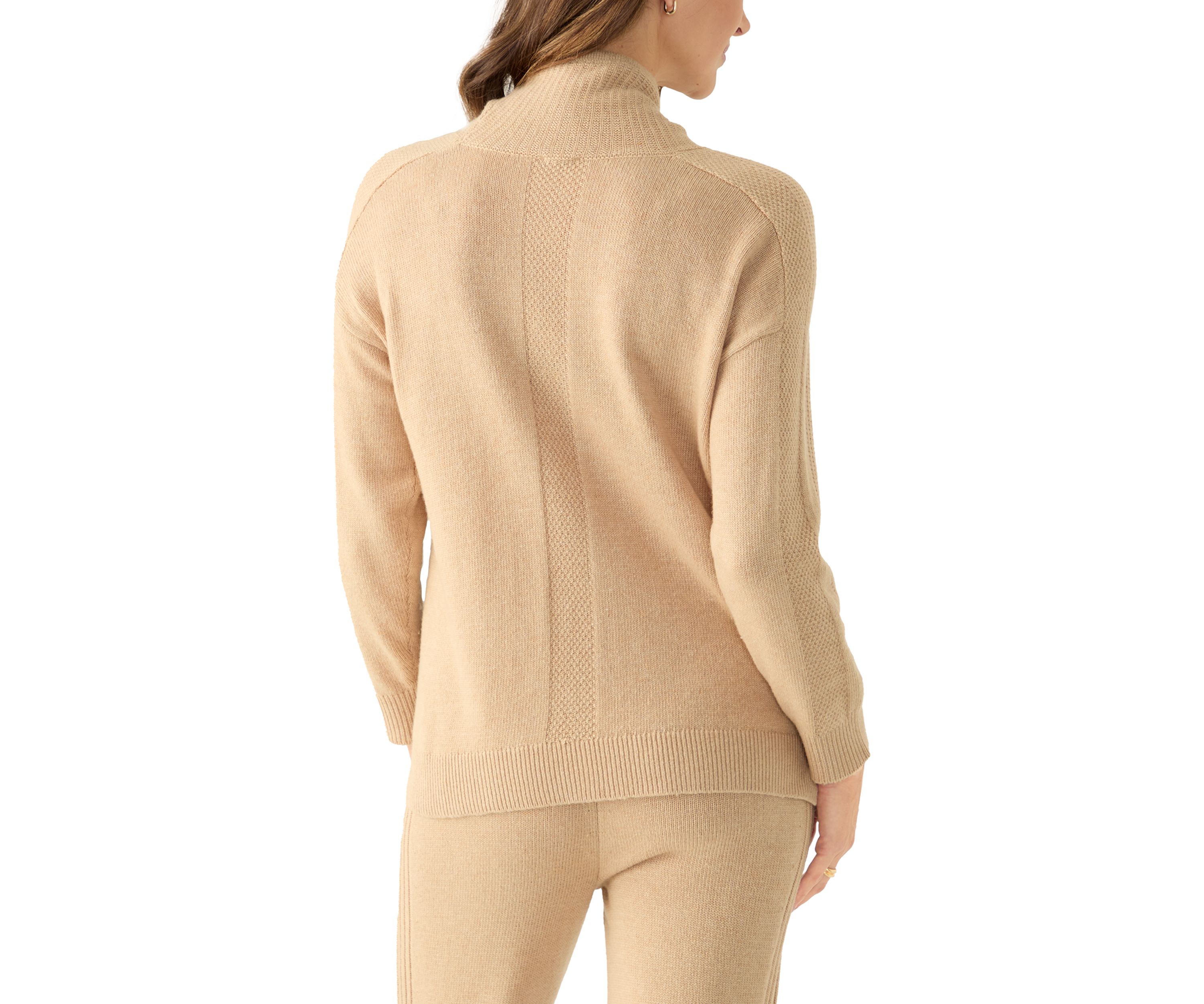 Womens Long Sleeve Mock Neck Sweatshirt 