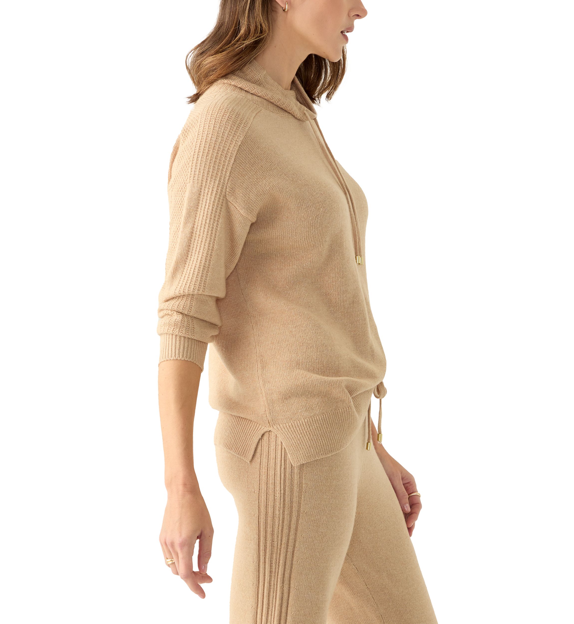 Petite Mock Neck Sweatshirt with Drawstring 