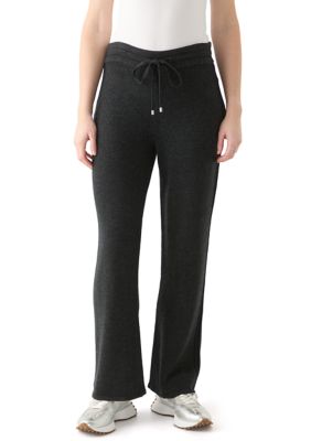 Anne Klein Women's Wide Leg Sweater Pants, Grey, Small