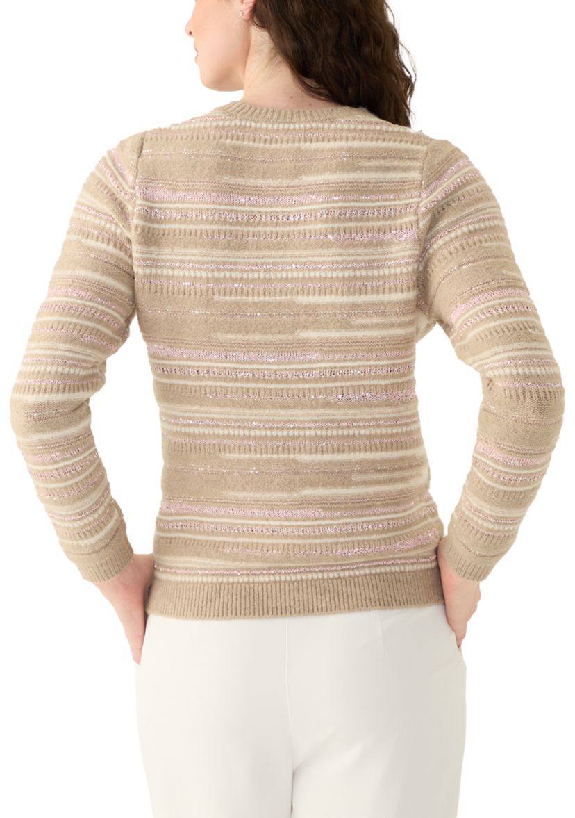 Womens Long Sleeve Multi Stitch Sweater 