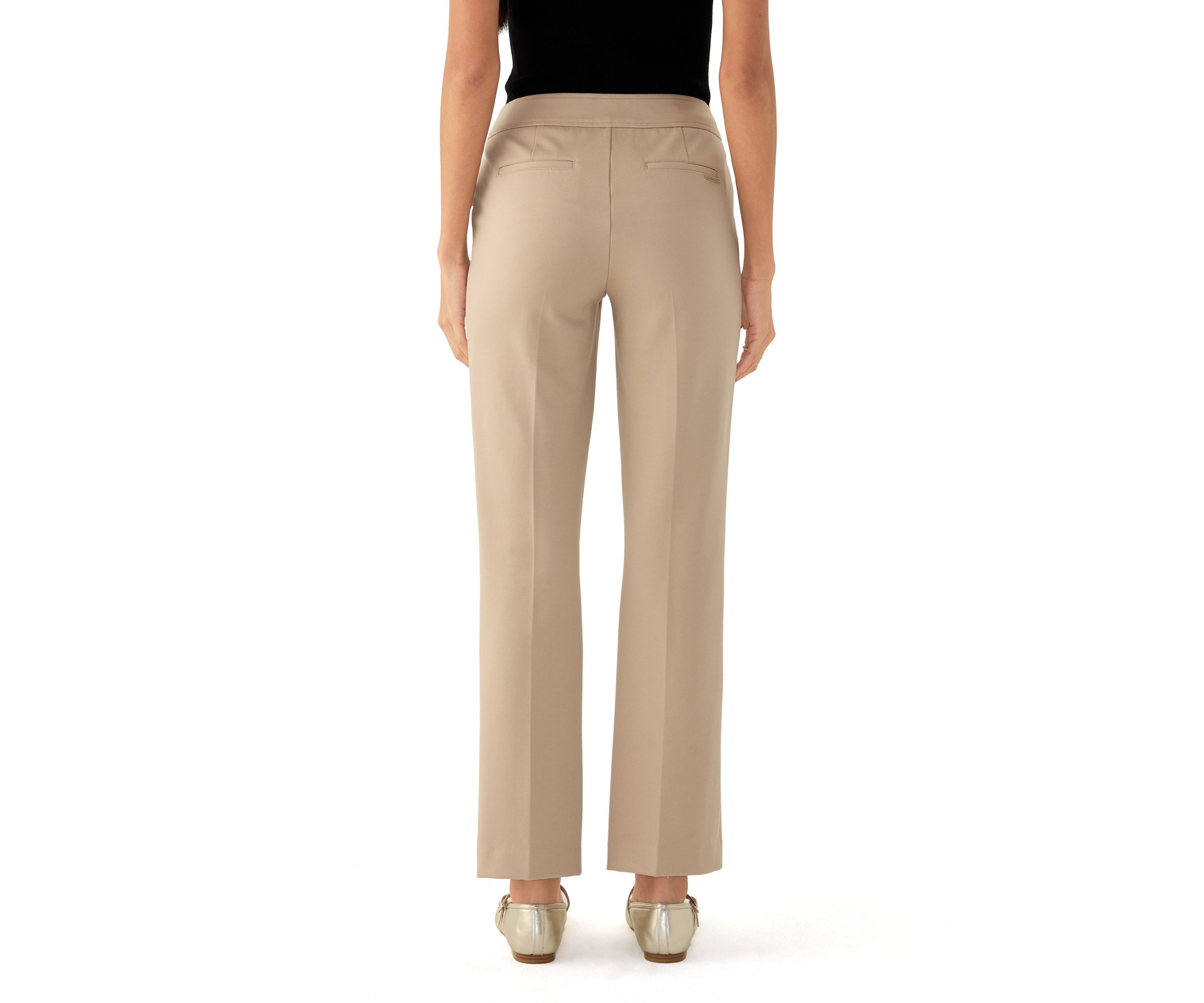 Petite Fly Front Bootleg Pants 