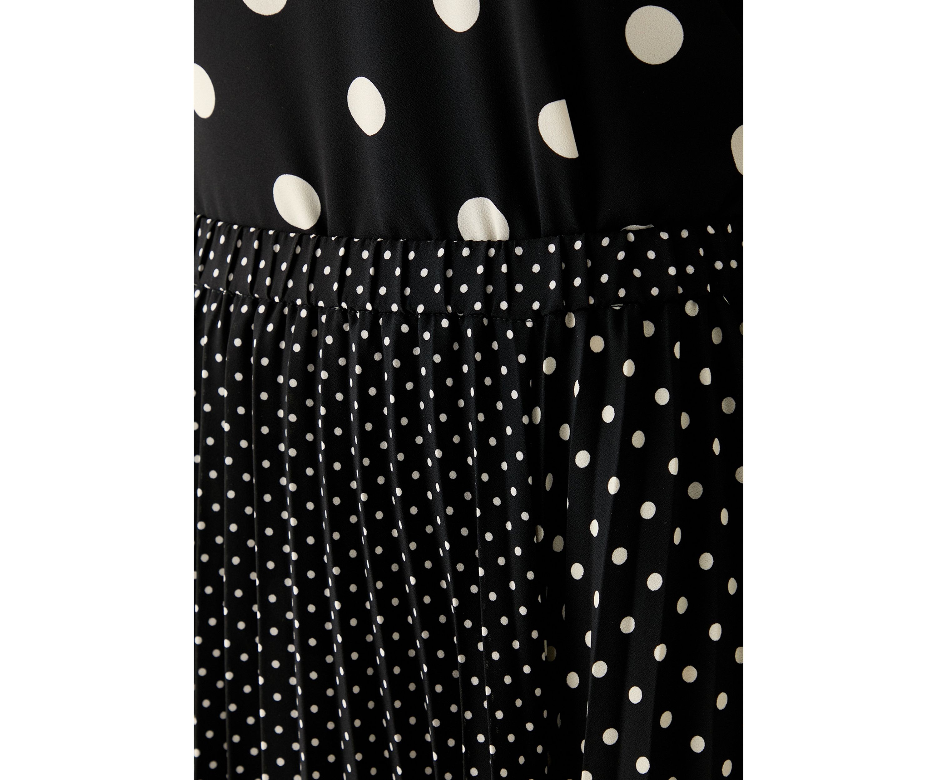 Womens Multi Dot Pleated Skirt 