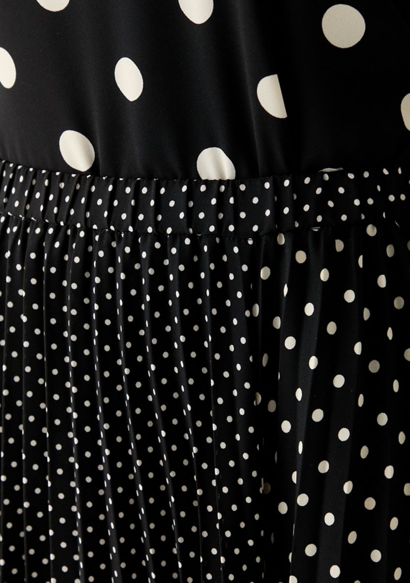 Womens Multi Dot Pleated Skirt 