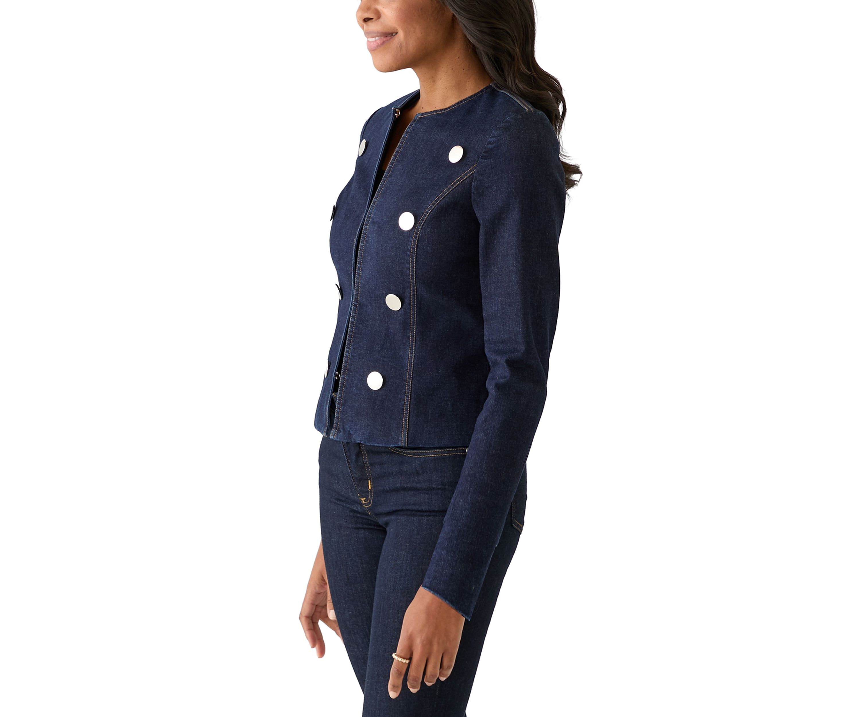 Womens Kissing Front Denim Jacket