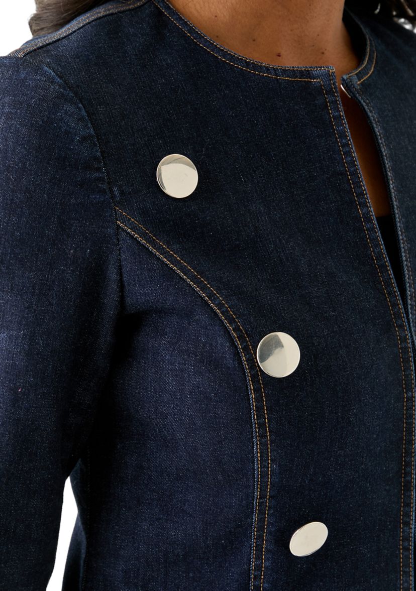 Womens Kissing Front Denim Jacket