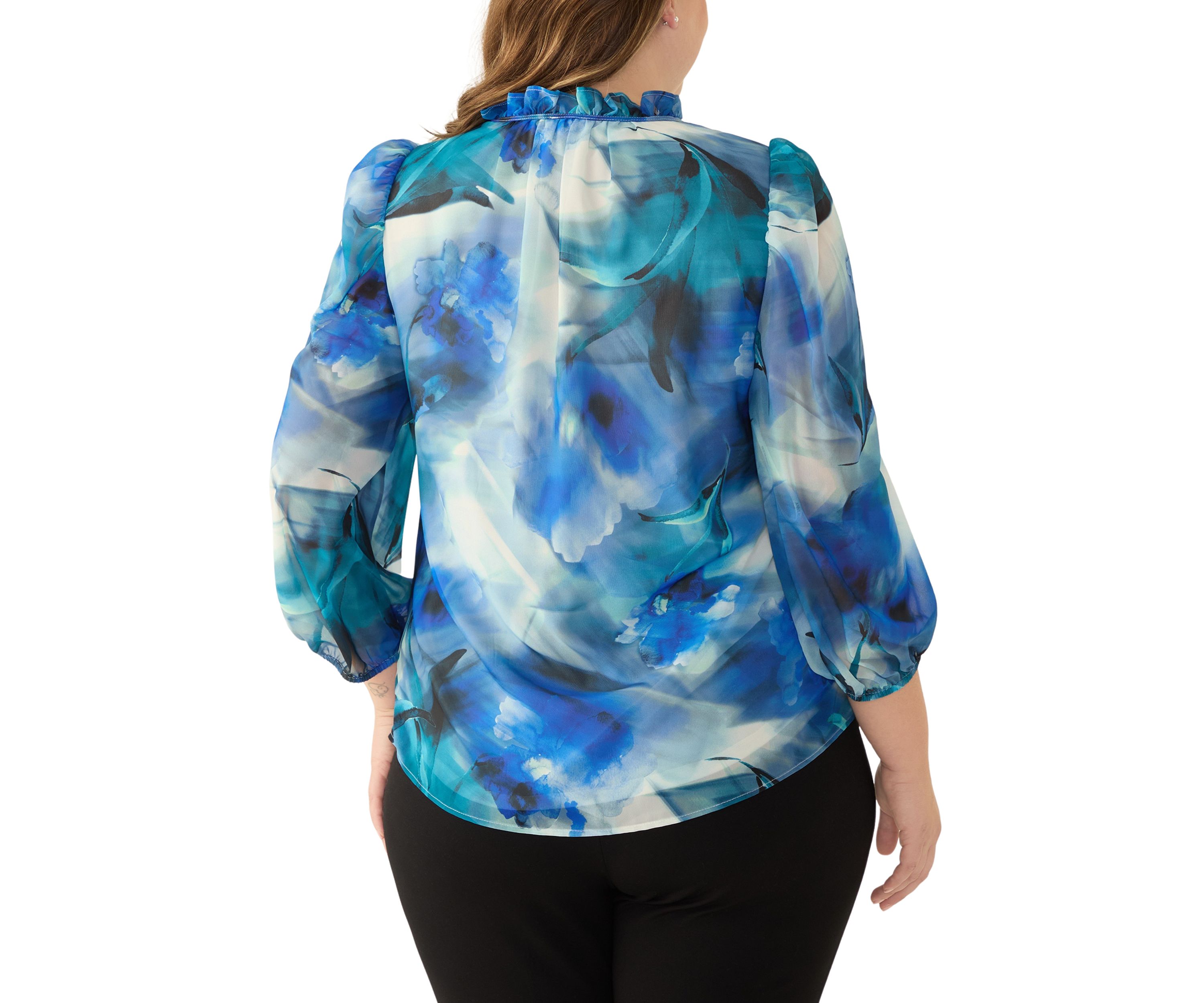 Plus Size 3/4 Sleeve Lined Tulla Blouse