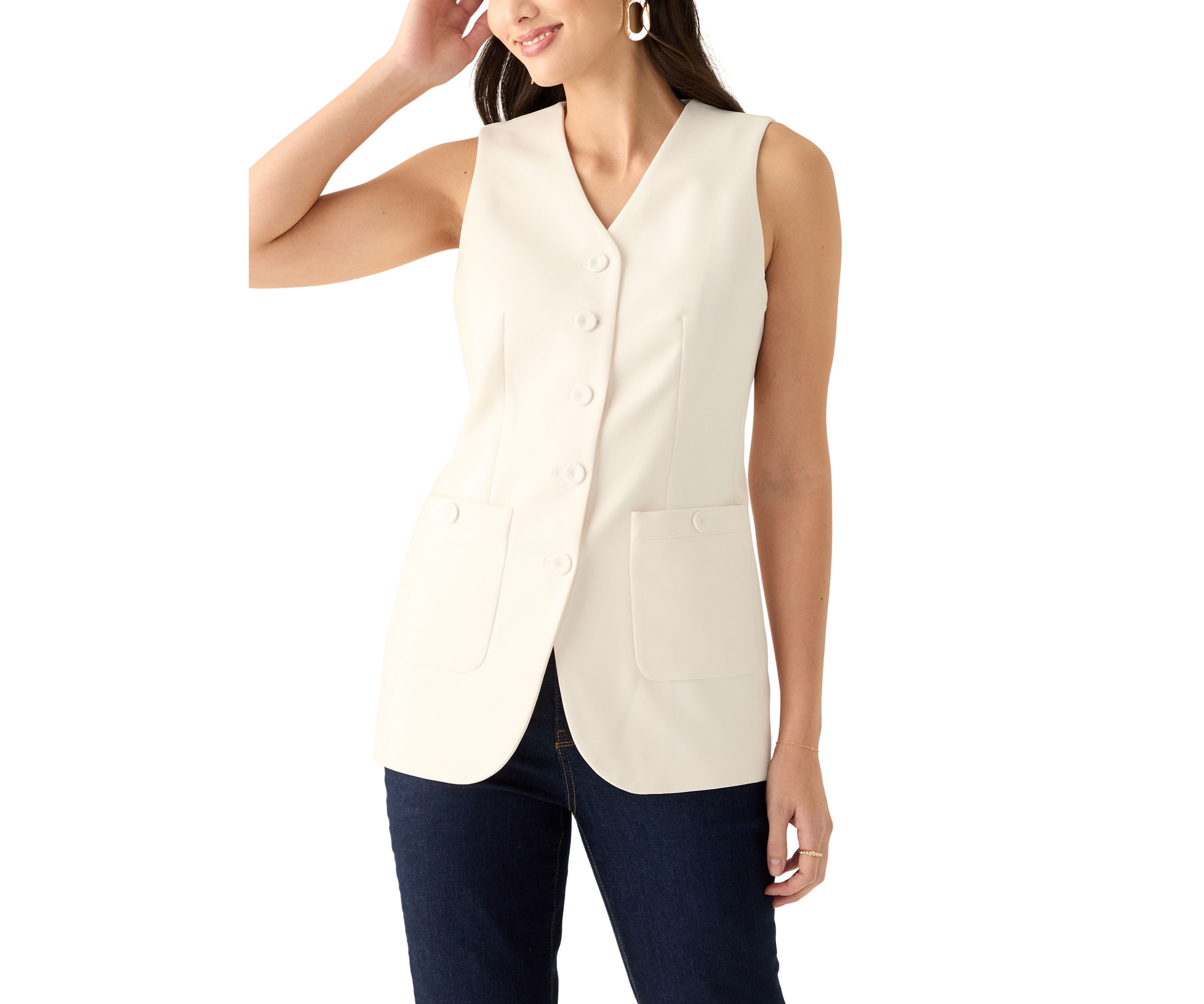 Womens Sleeveless Vest with Pockets