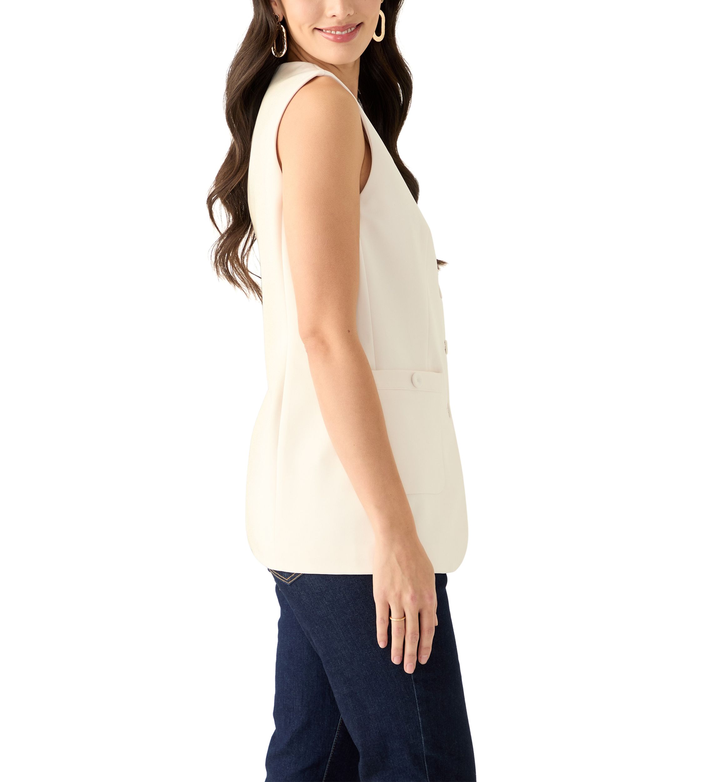 Womens Sleeveless Vest with Pockets