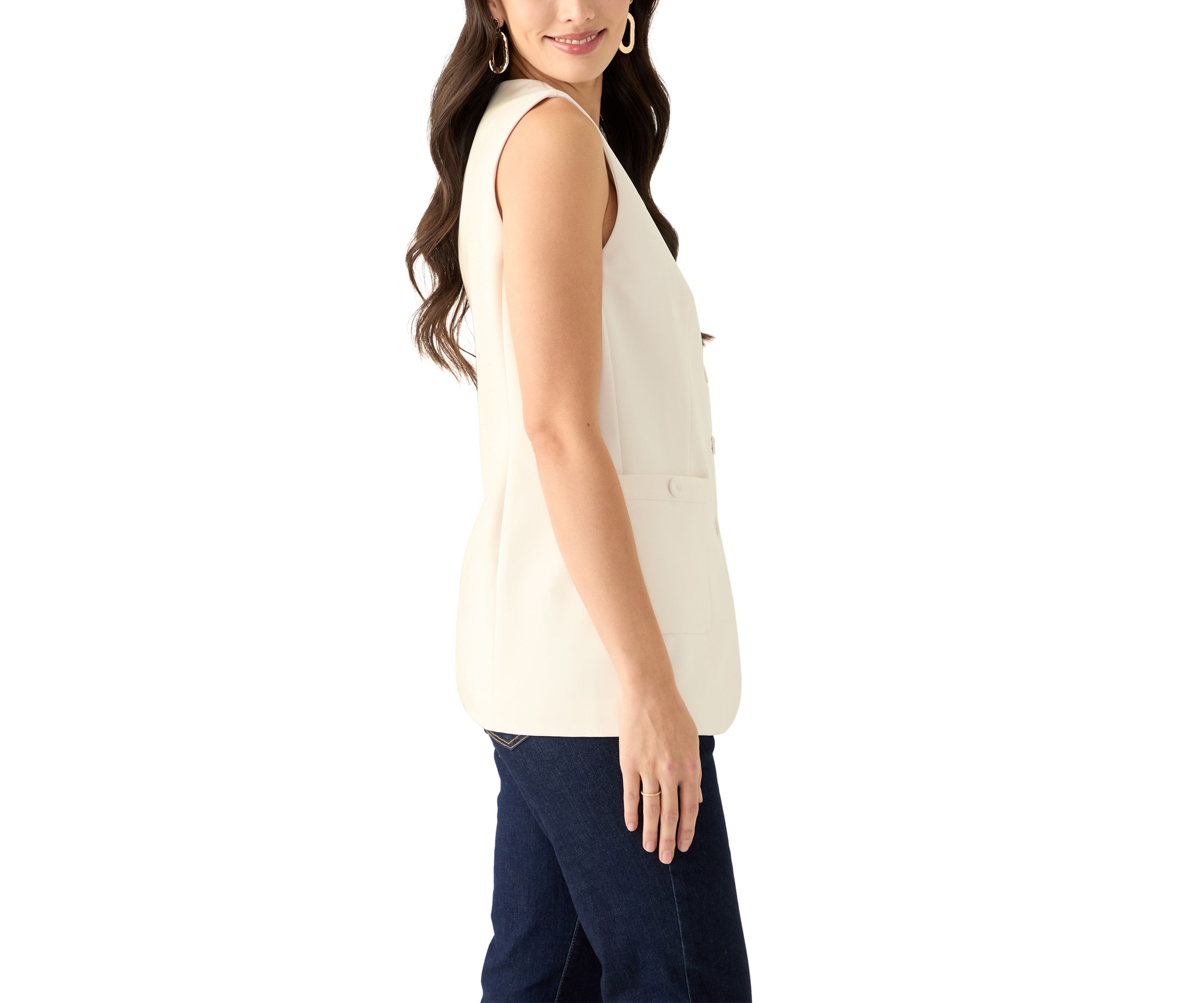 Womens Sleeveless Vest with Pockets