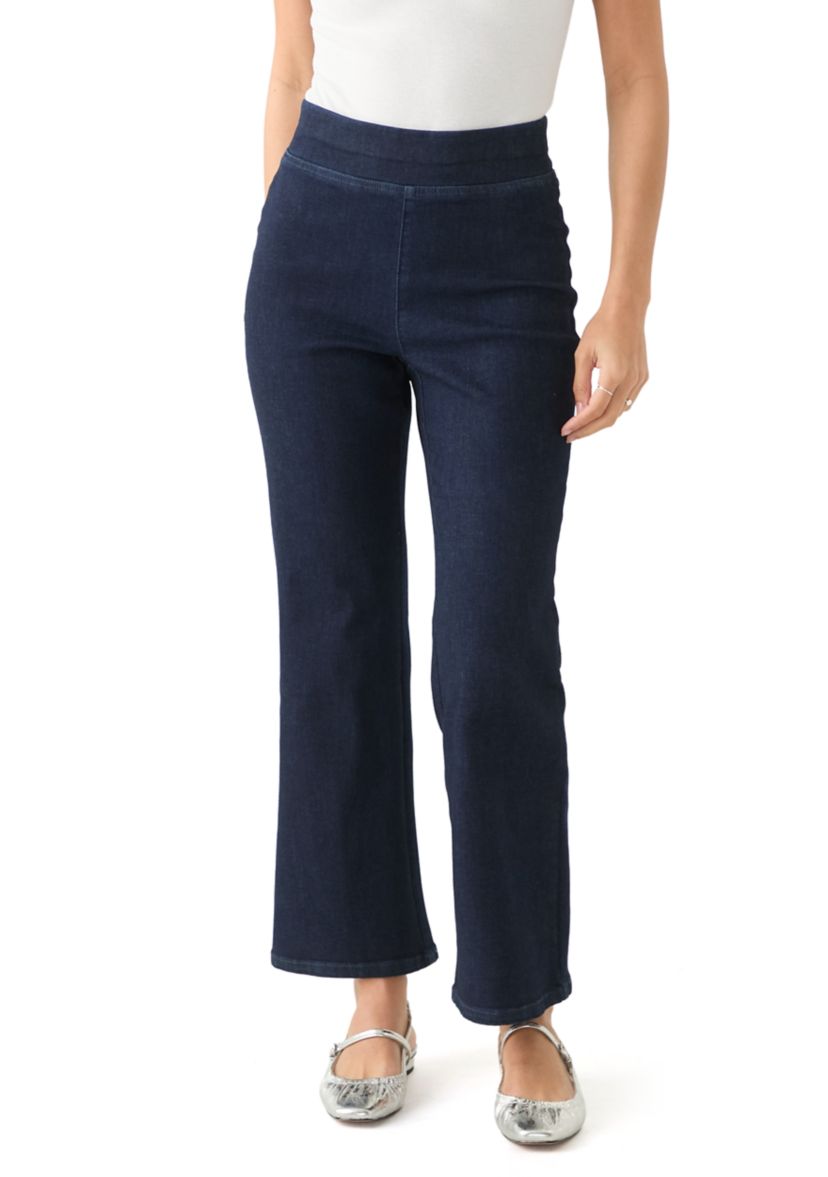 Petite Wide Leg Pull On Super Stretch Pants 