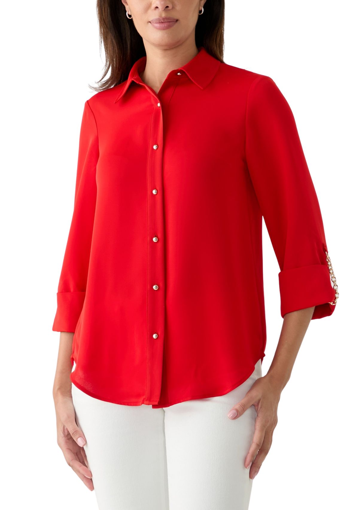 Womens Button Front Top