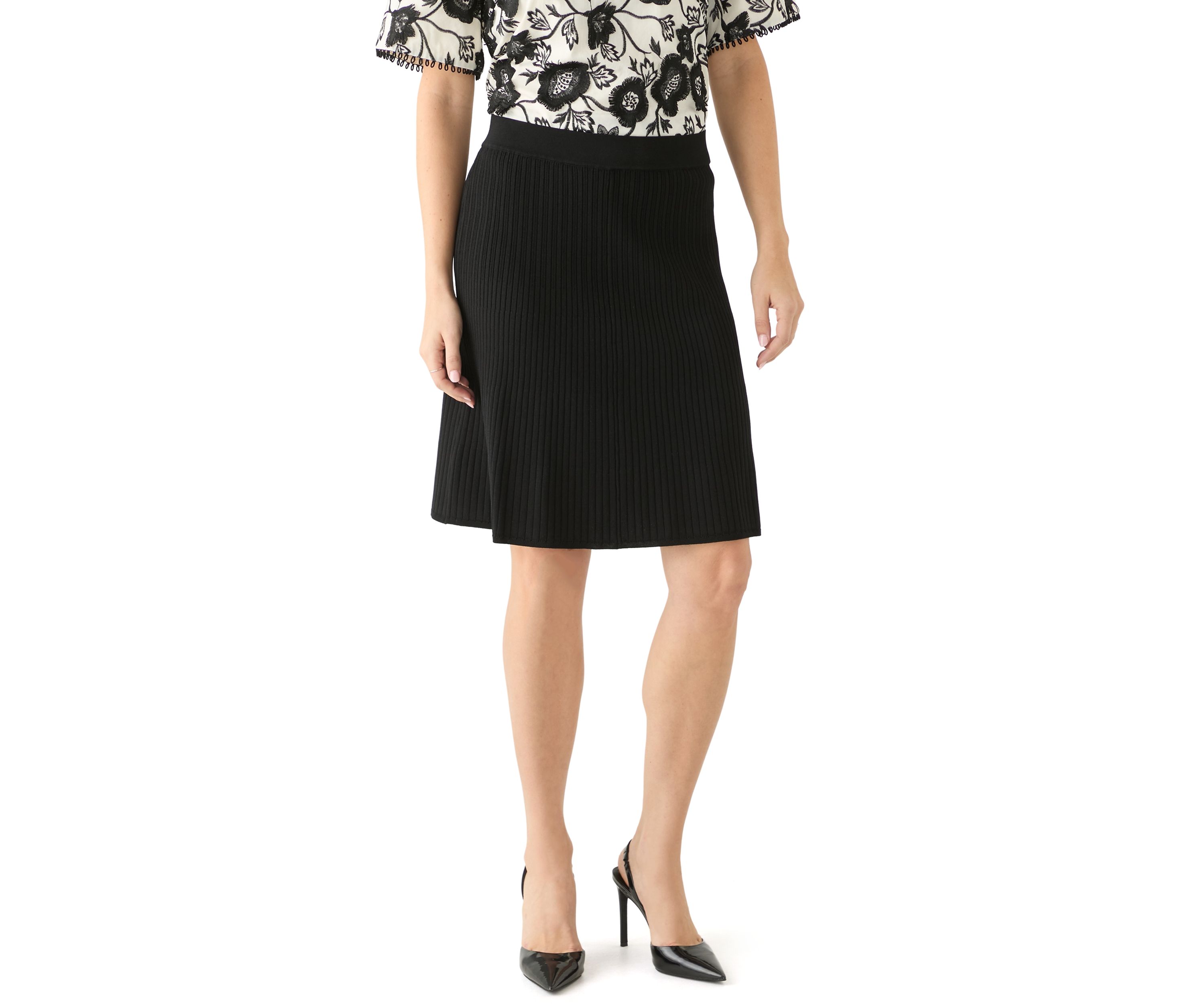 Womens Ribbed Sweater Knit Skirt