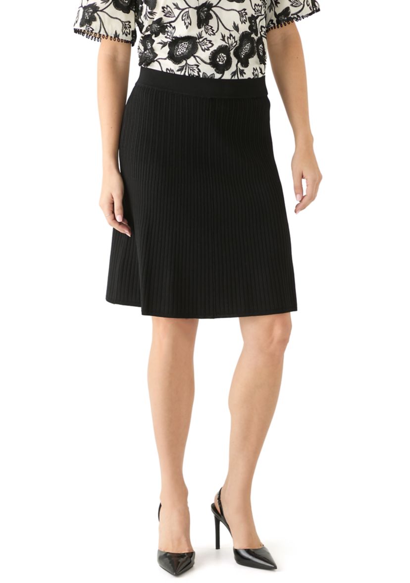 Womens Ribbed Sweater Knit Skirt