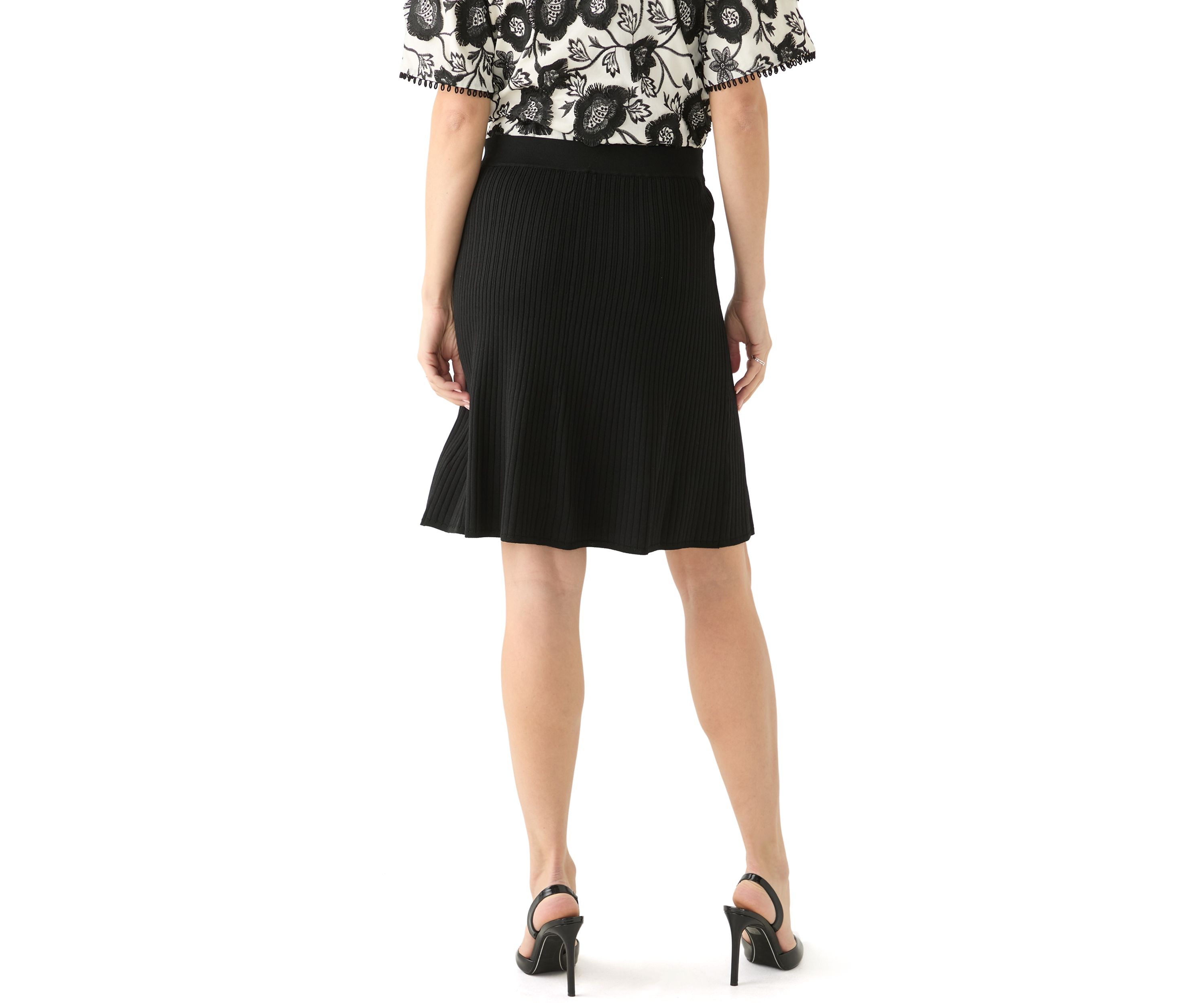 Womens Ribbed Sweater Knit Skirt