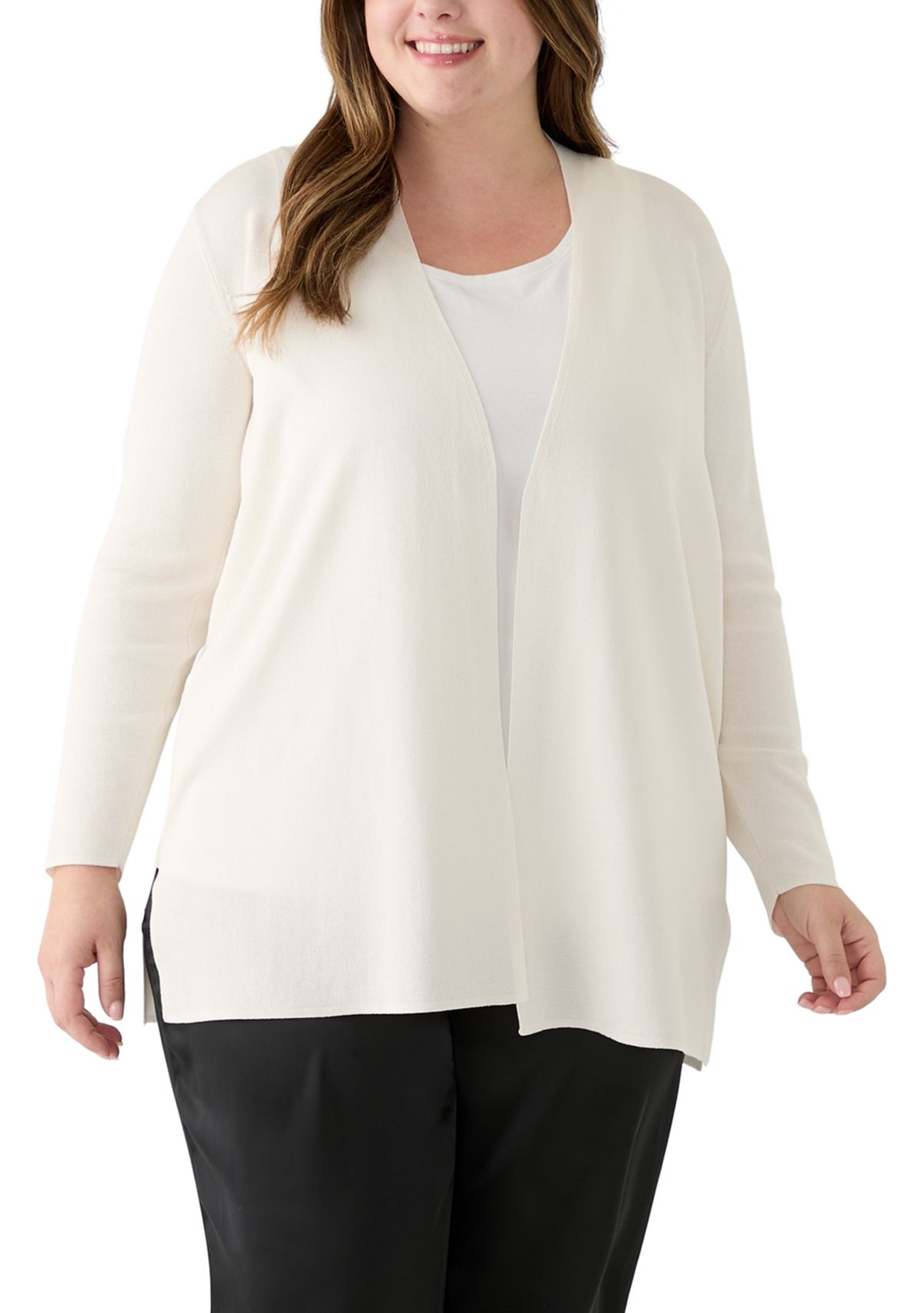 Plus Size Napa Open Front Cardigan