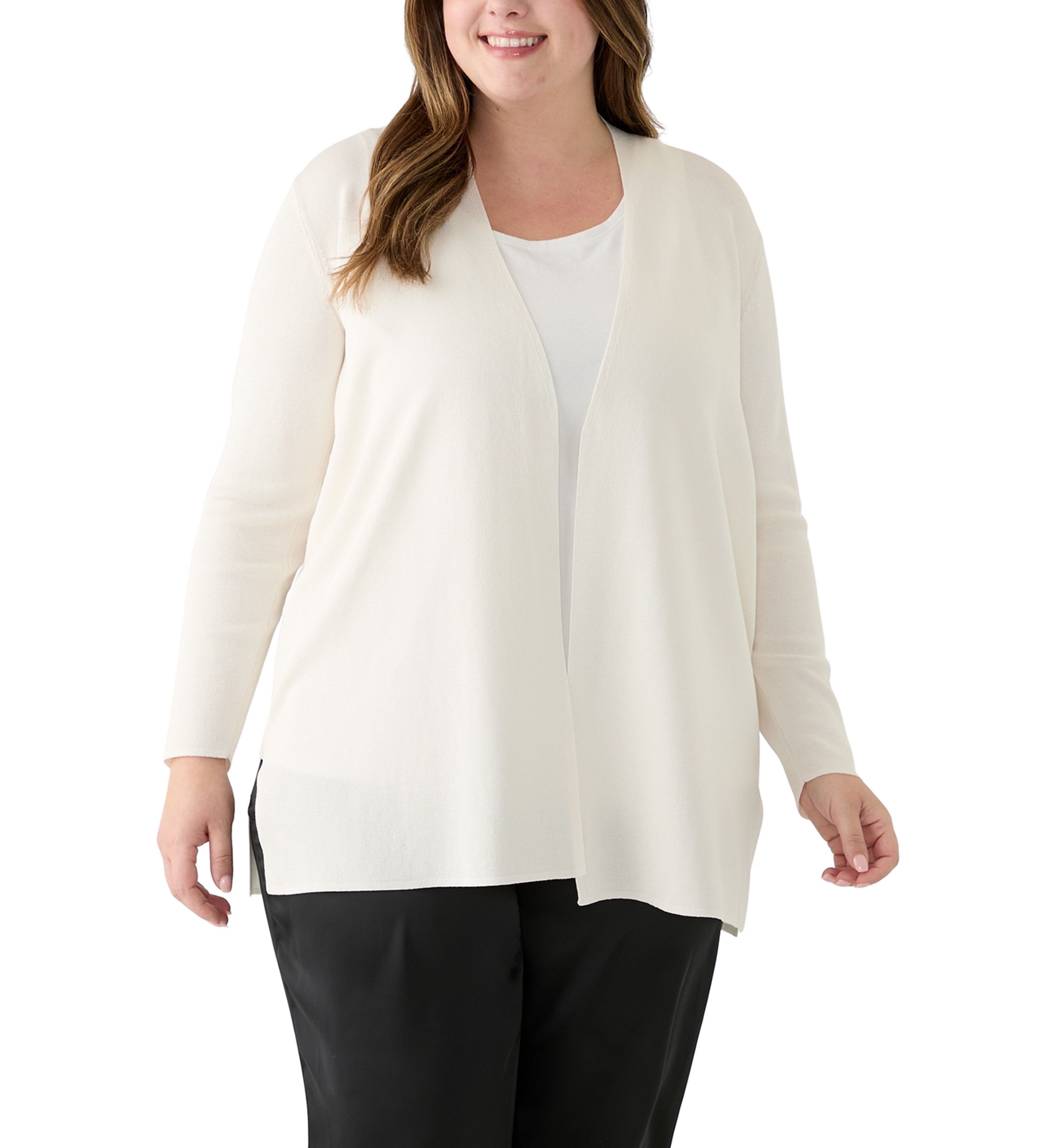Plus Size Napa Open Front Cardigan