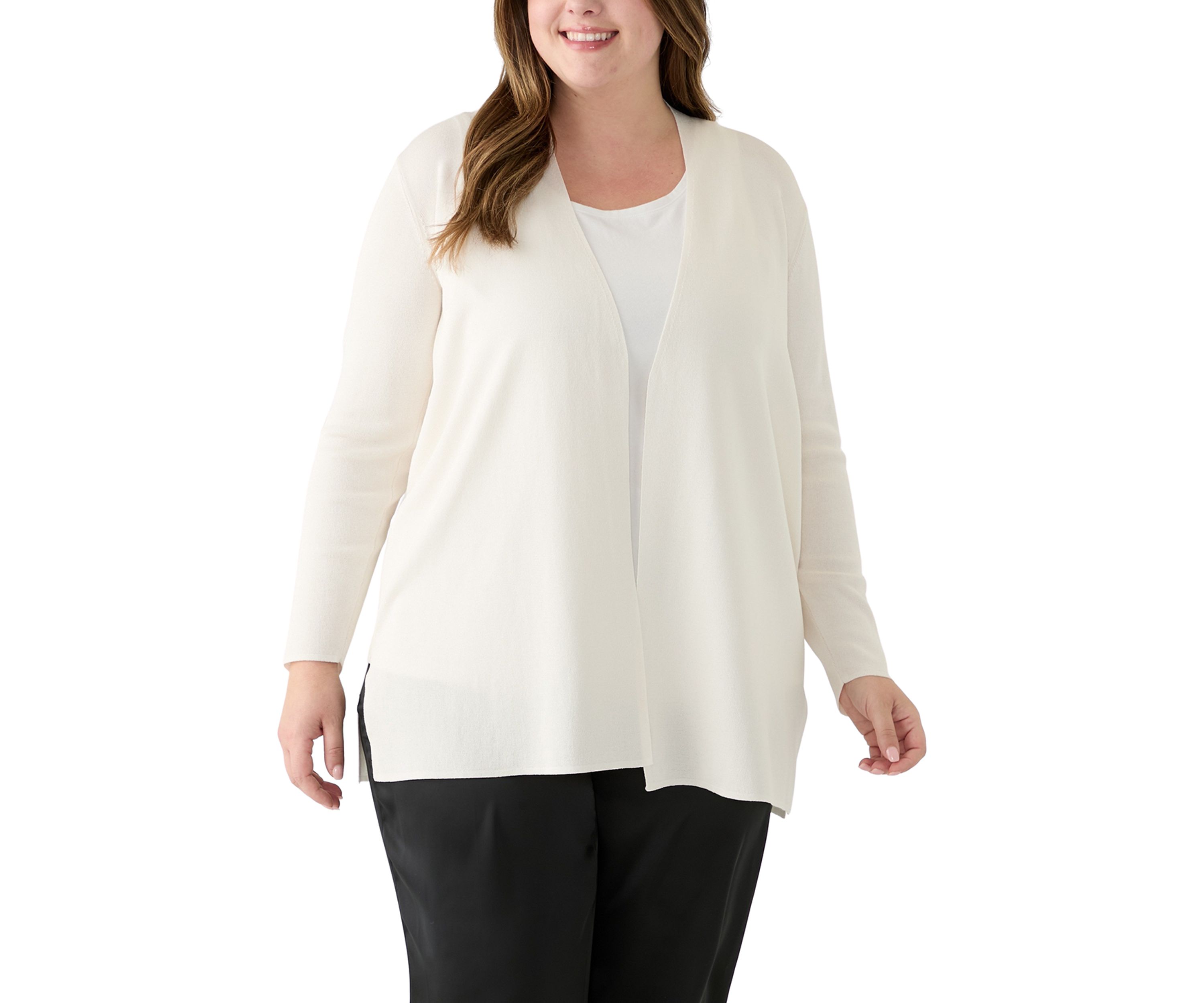 Plus Size Napa Open Front Cardigan