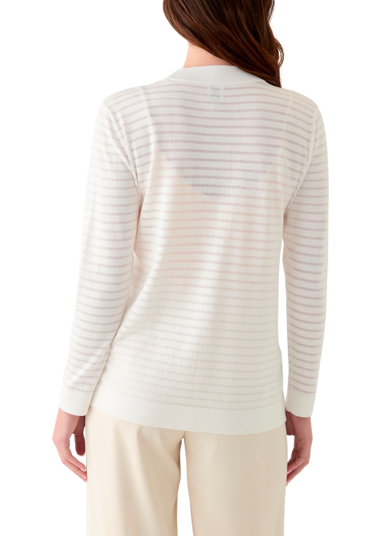 Womens Long Sleeve Sheer Cardigan