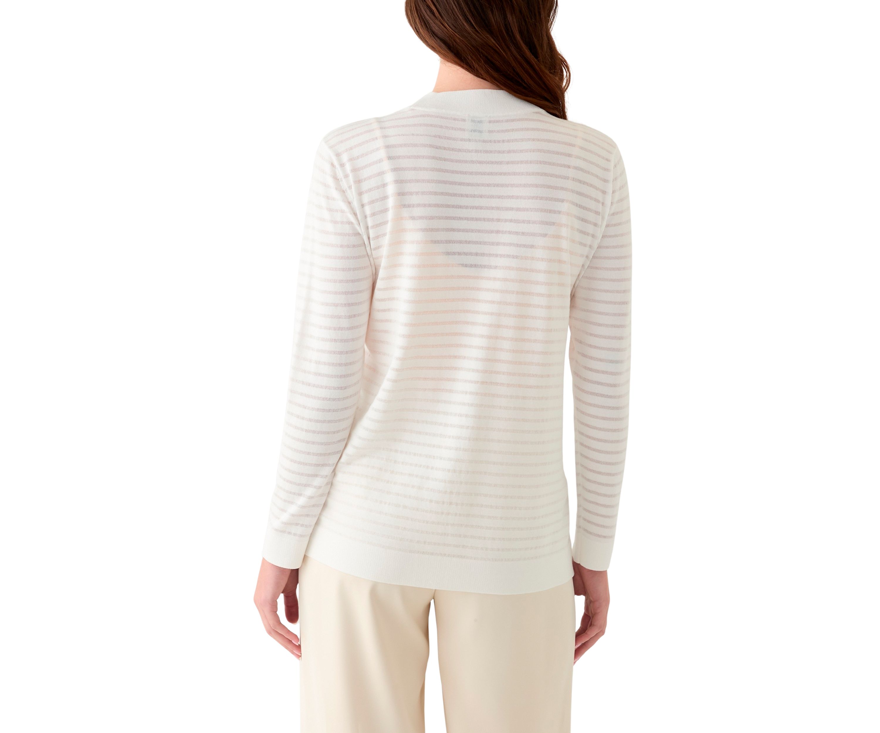 Womens Long Sleeve Sheer Cardigan