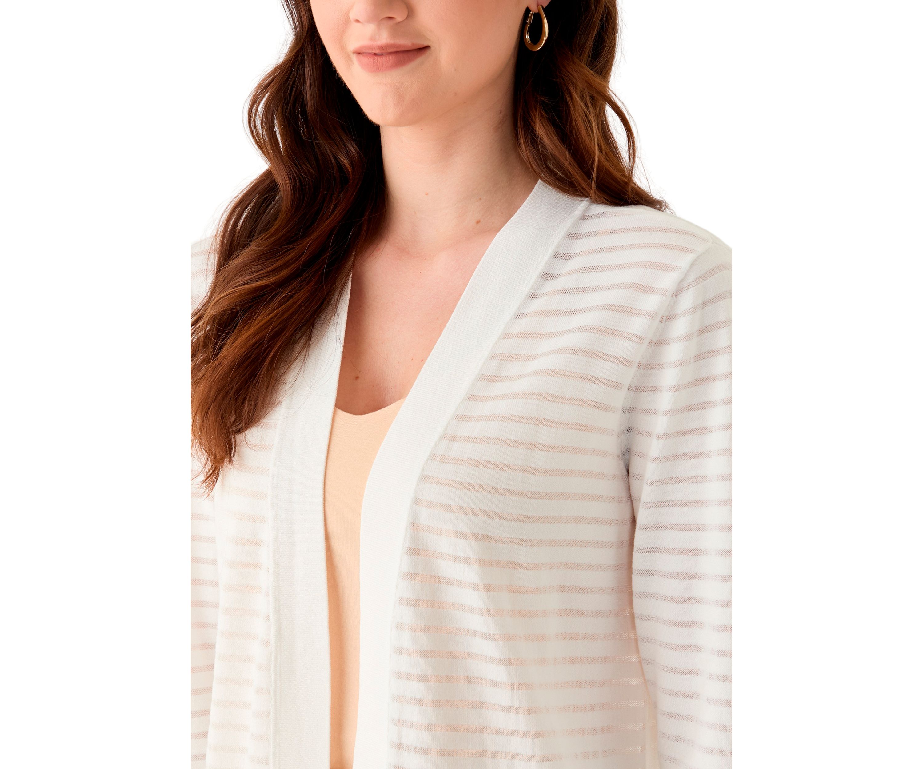 Womens Long Sleeve Sheer Cardigan