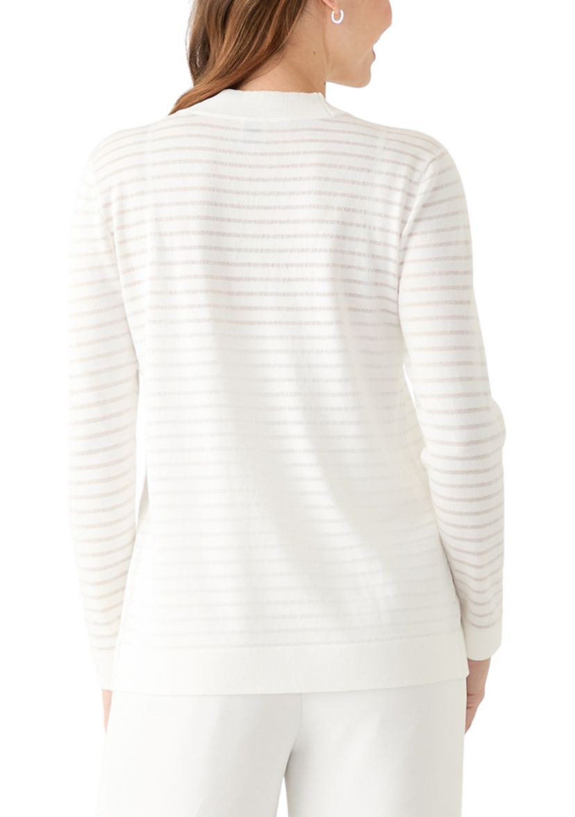 Petite Sheer Stripe Cardigan