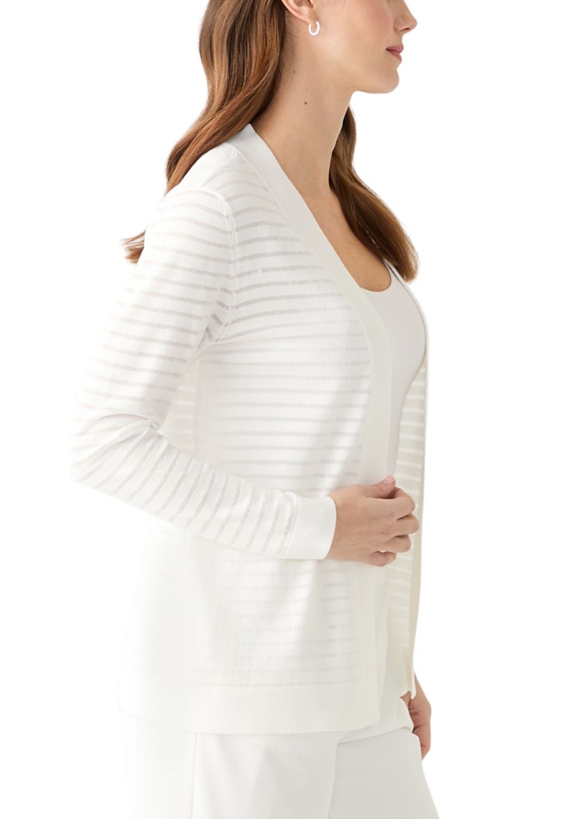 Petite Sheer Stripe Cardigan