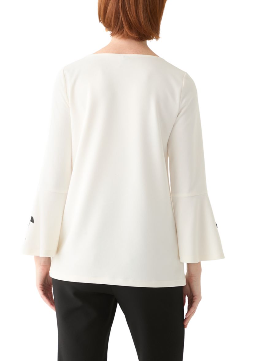 Womens Long Sleeve Appliqué Tunic