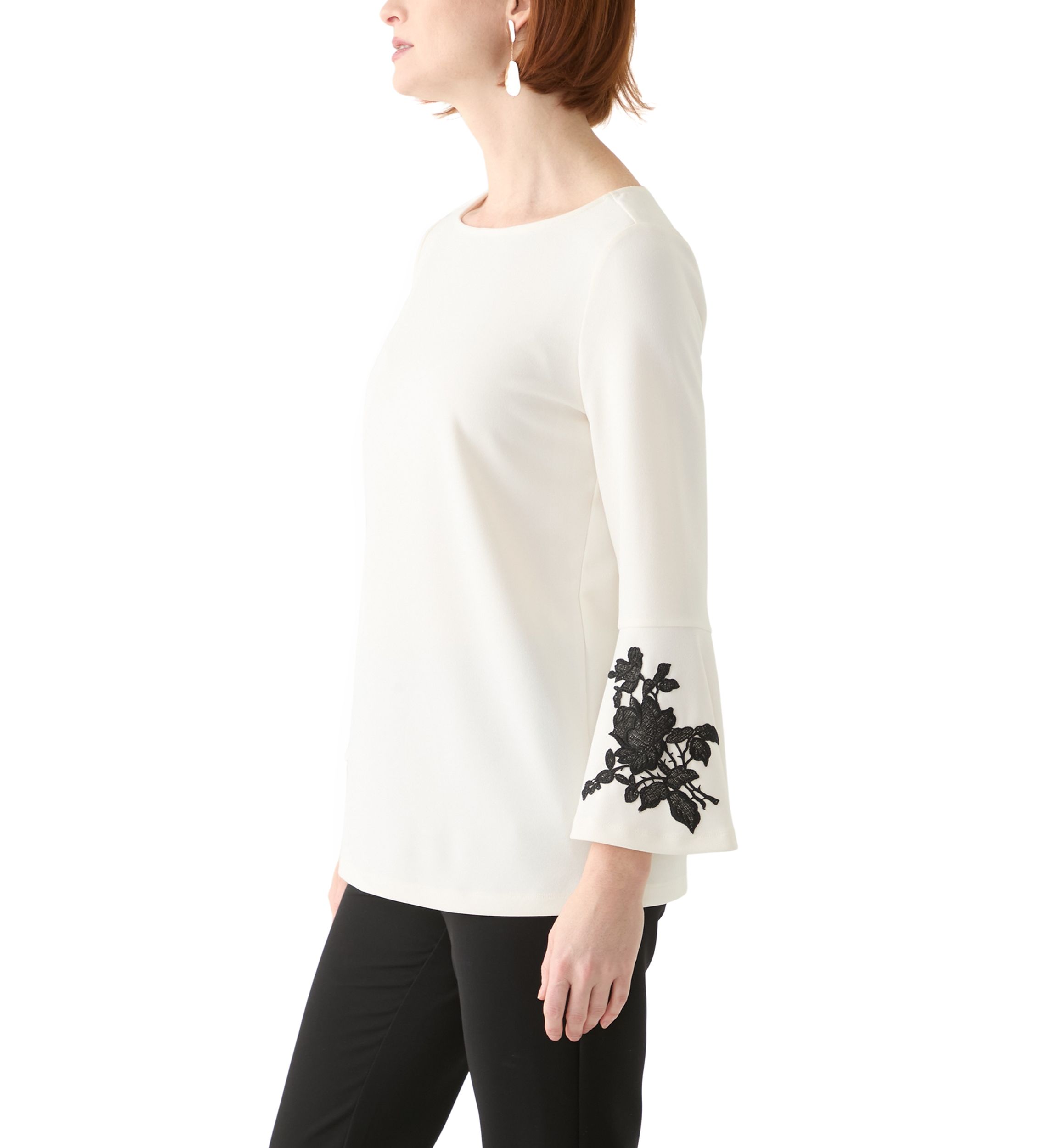Womens Long Sleeve Appliqué Tunic