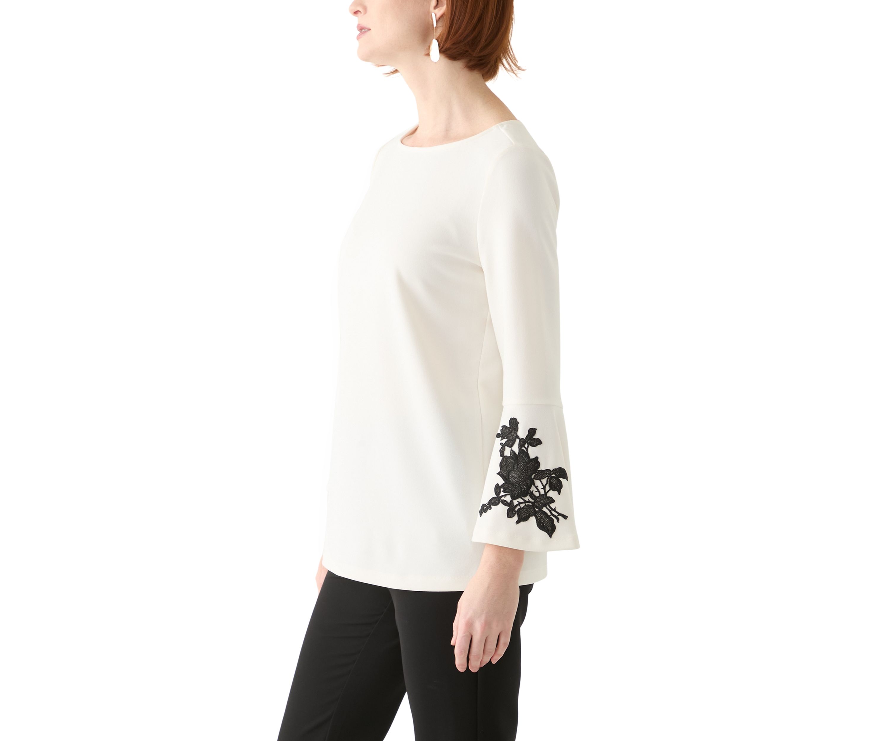 Womens Long Sleeve Appliqué Tunic