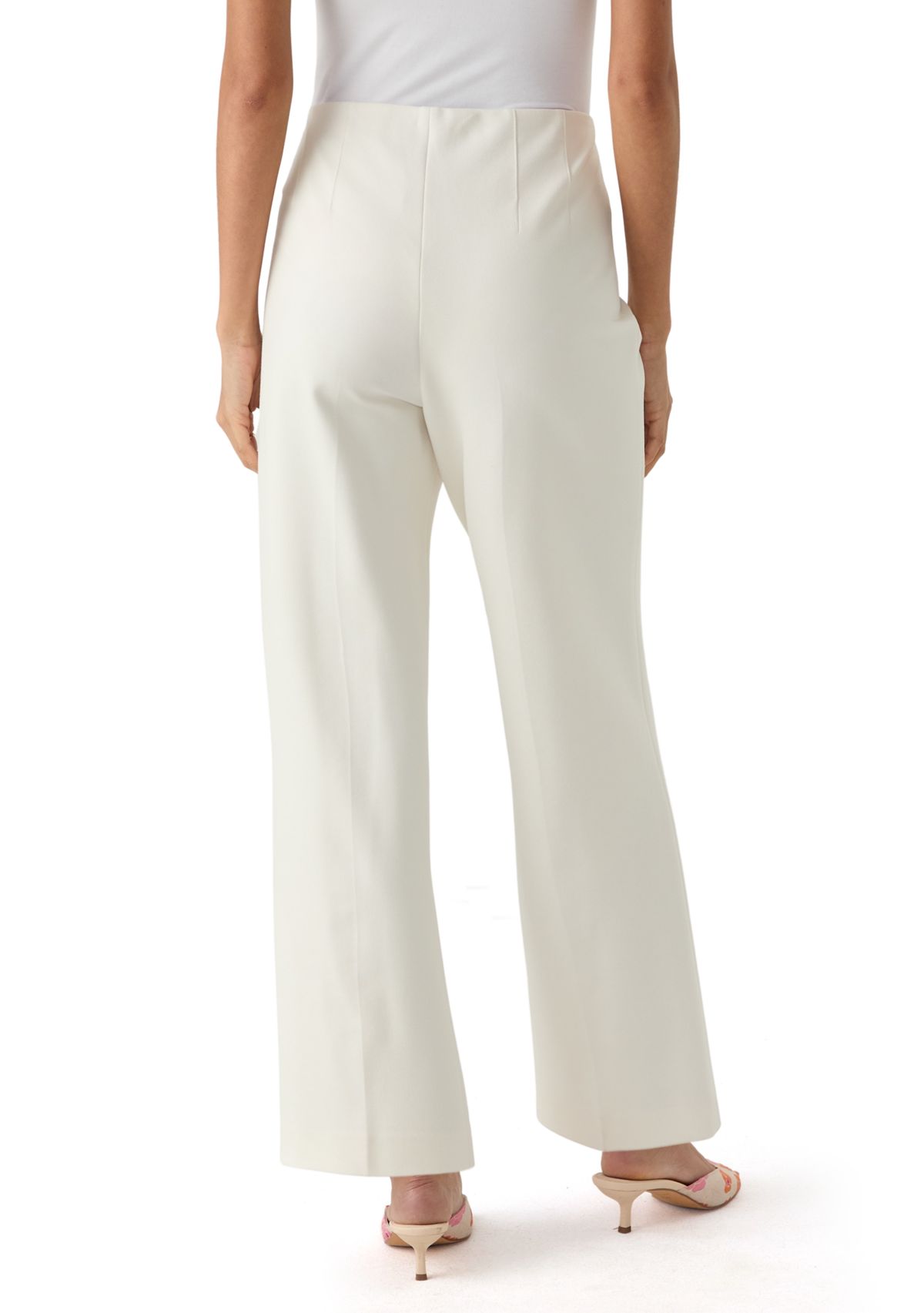 Petite High Rise Double Dart Wide Leg Trousers