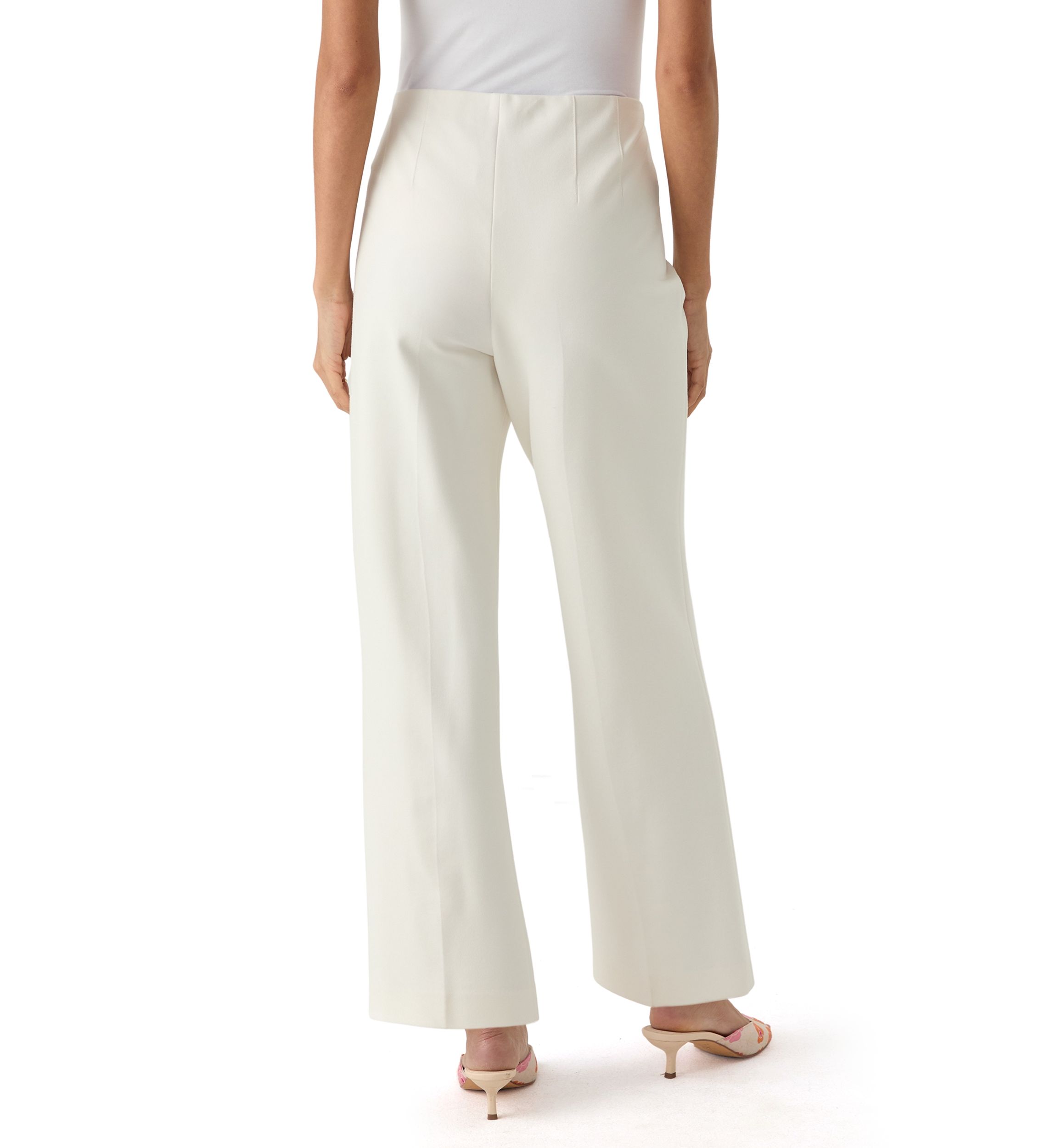 Petite High Rise Double Dart Wide Leg Trousers