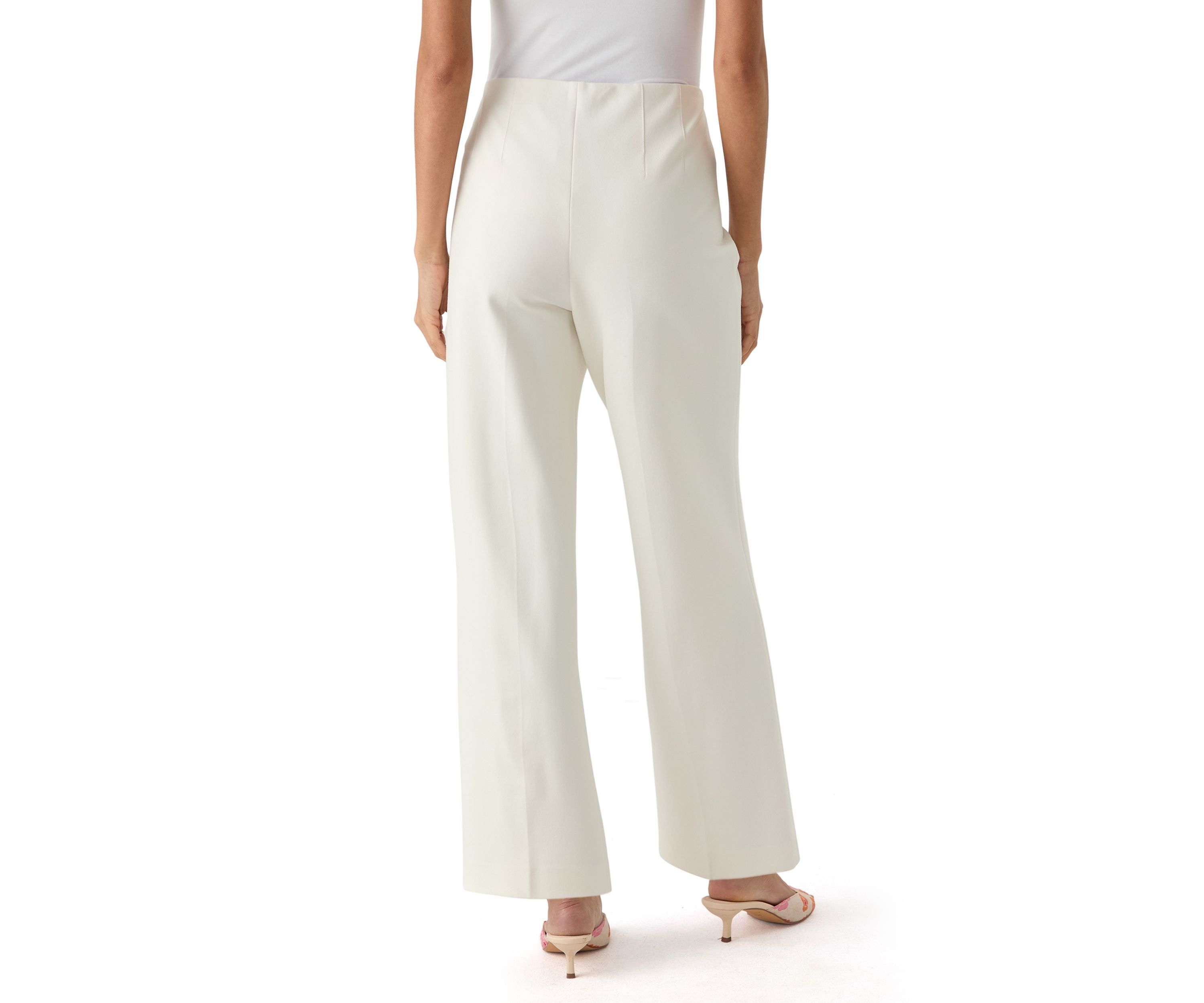 Petite High Rise Double Dart Wide Leg Trousers