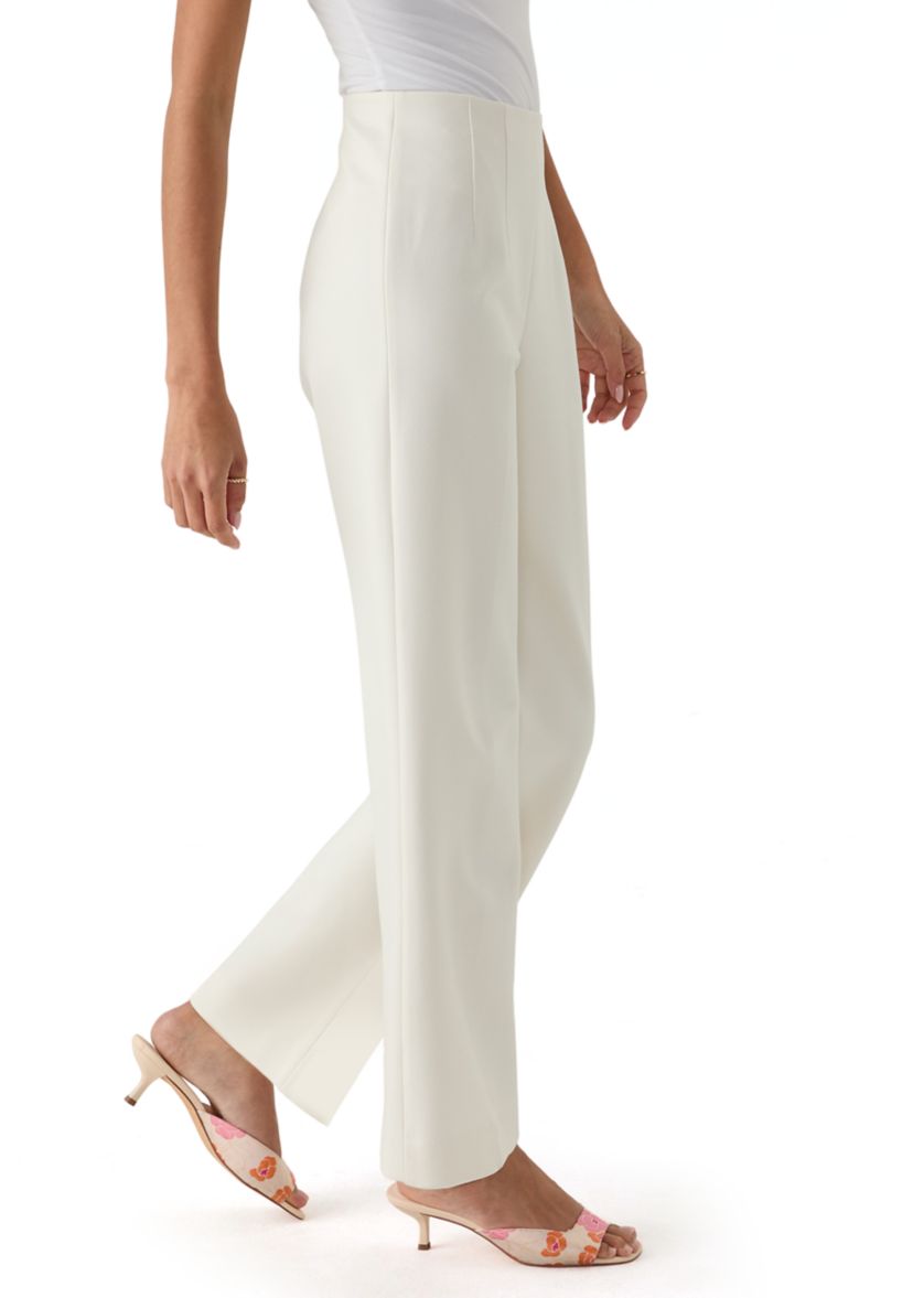 Petite High Rise Double Dart Wide Leg Trousers