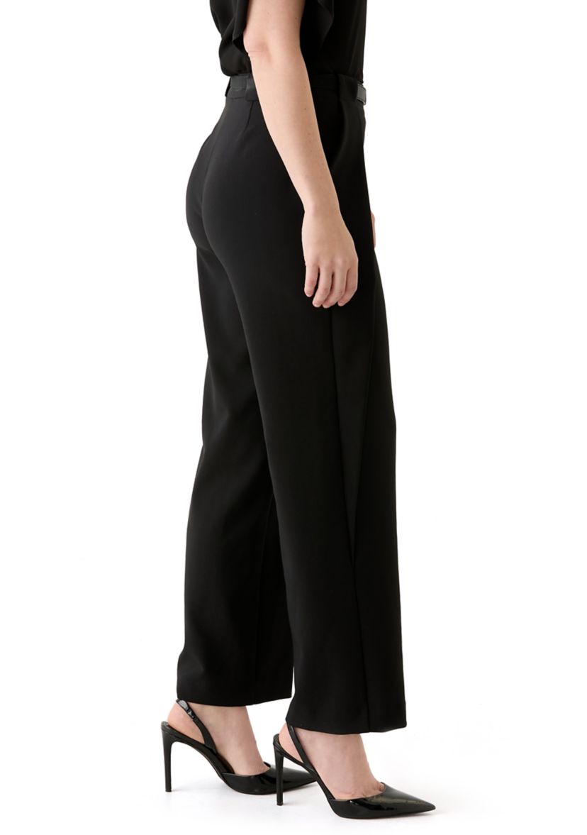 Womens Wide Leg Belted Pants