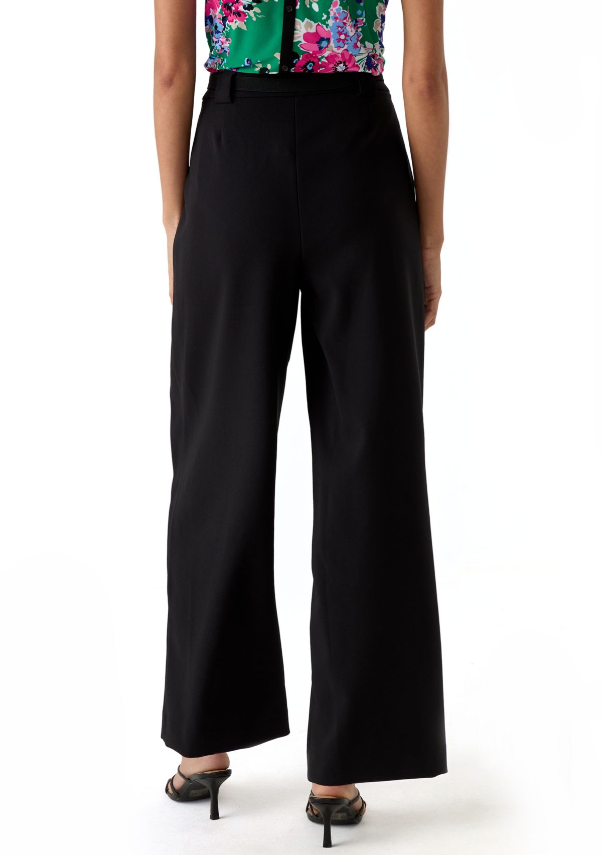Petite Pull On Wide Leg Pants