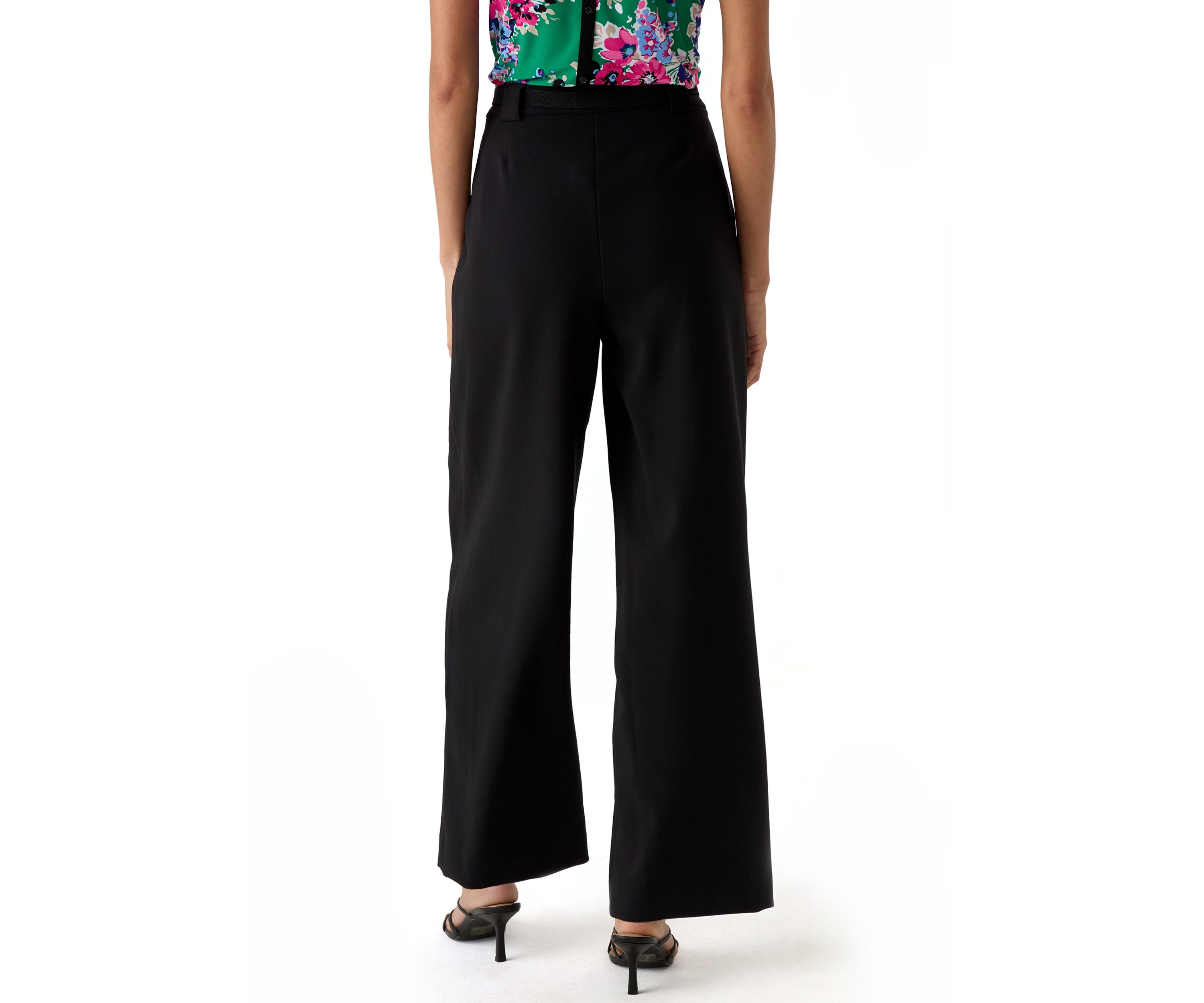 Petite Pull On Wide Leg Pants