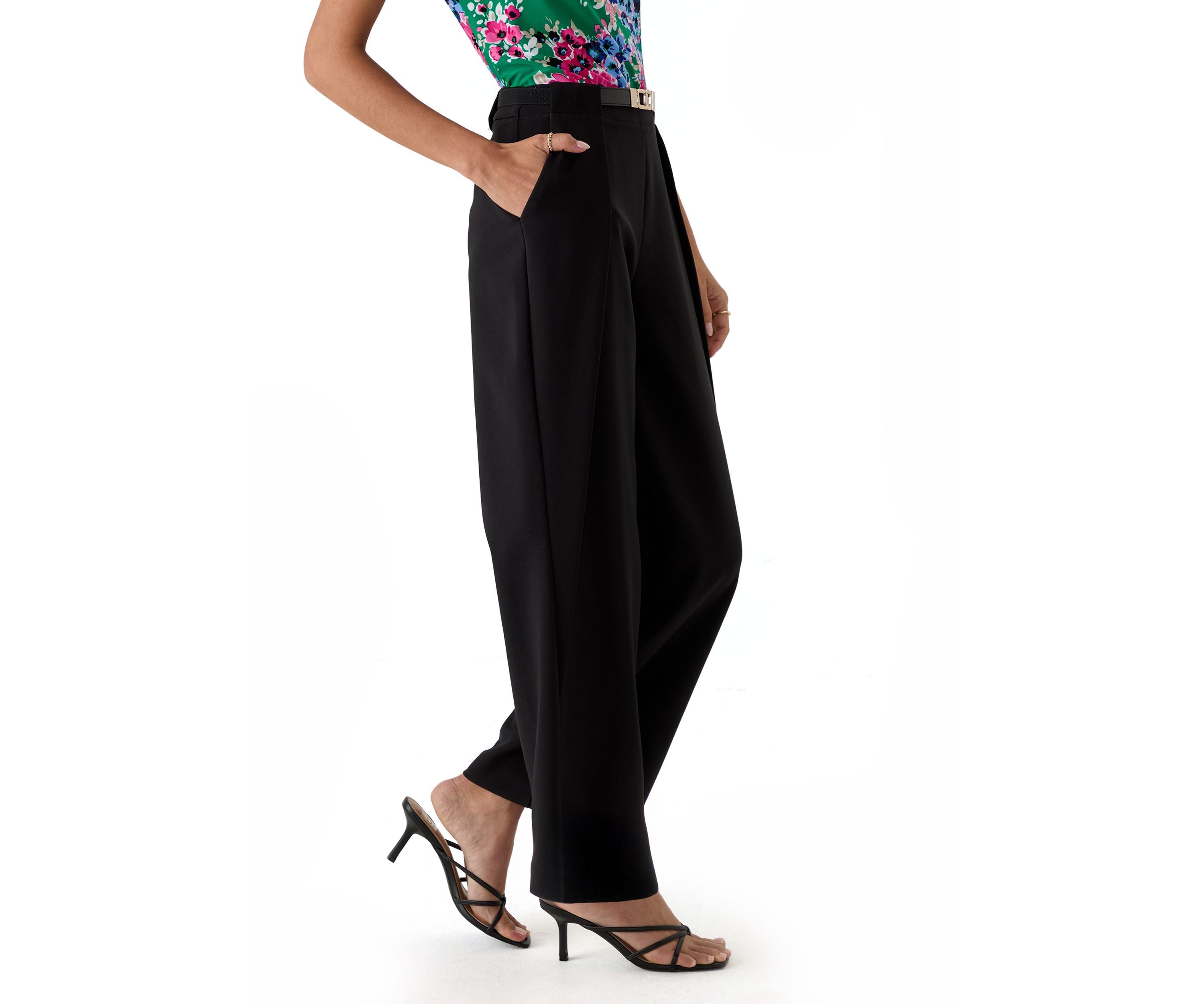 Petite Pull On Wide Leg Pants