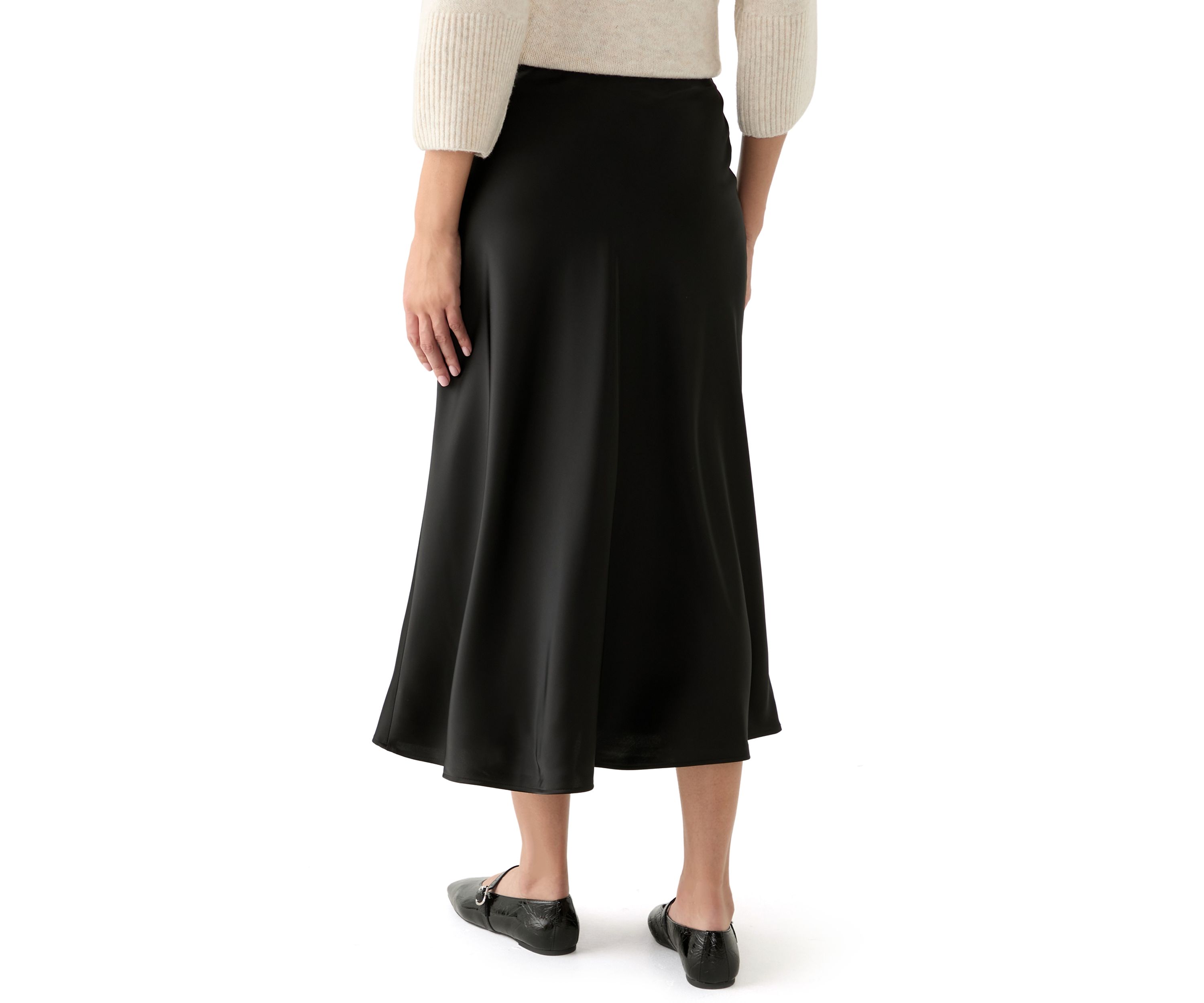 Womens Bias Midi Skirt